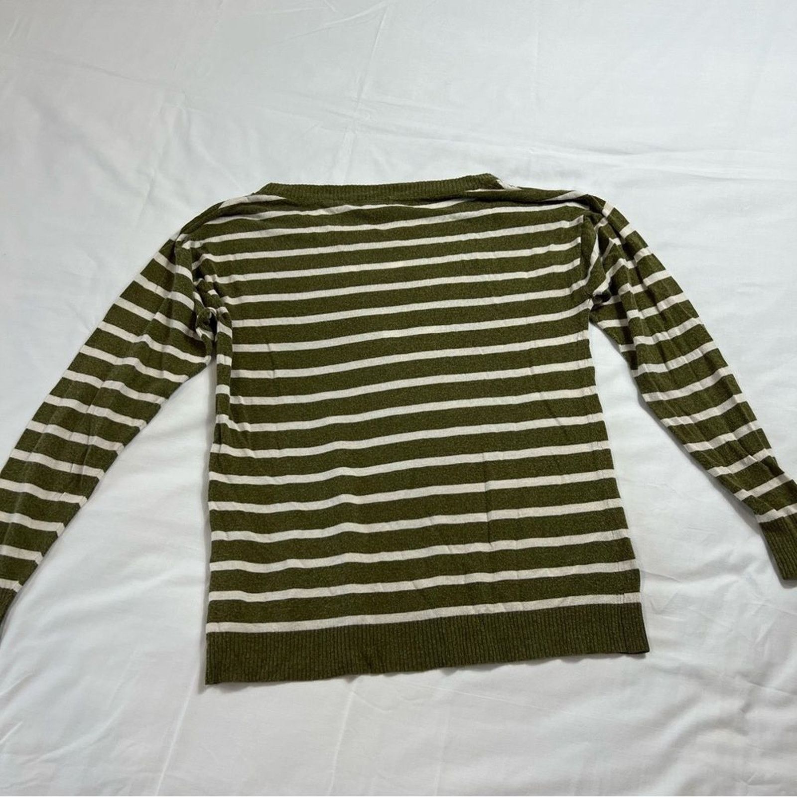Central Park West Central Park West Women's Medium Striped Green Sweater Size M / US 6-8 / IT 42-44 - 4 Thumbnail