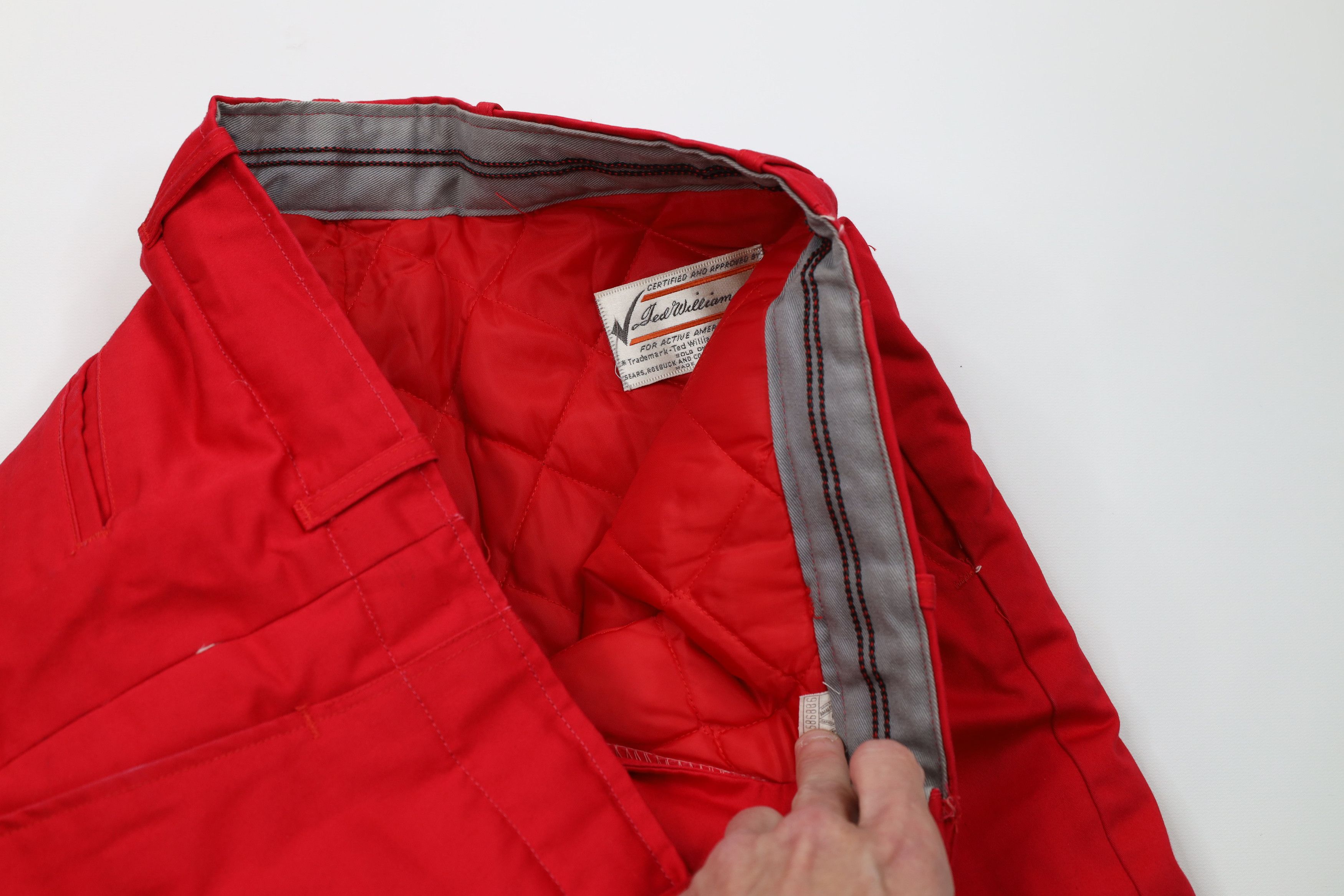 Vintage Vintage 60s 70s Quilted Snow Pants Joggers Red USA Size US 38 / EU 54 - 10 Thumbnail