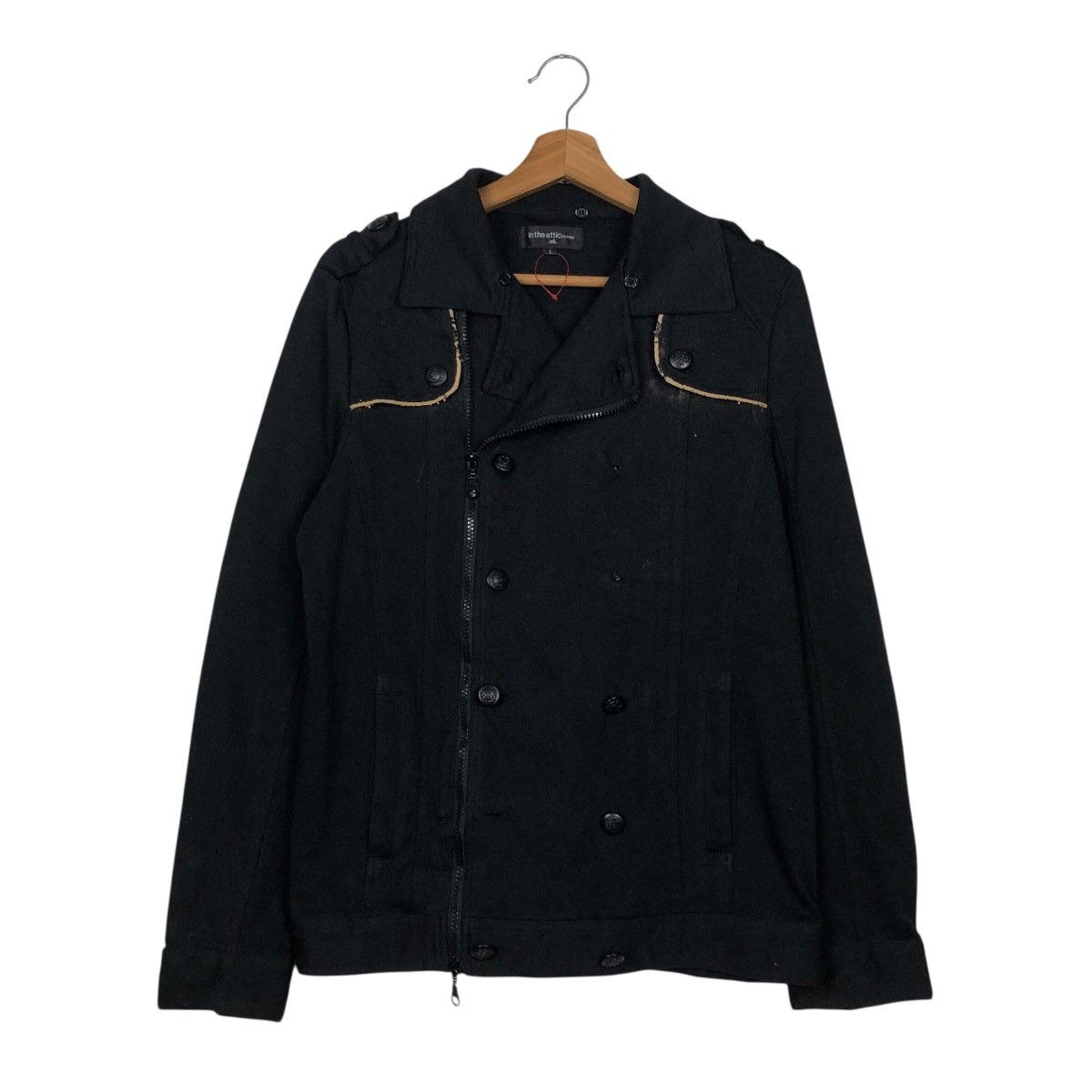 In The Attic 📌Rich Black Biker Jacket Punk In The Attic Jpn Beauty Beast Size US L / EU 52-54 / 3 - 2 Thumbnail