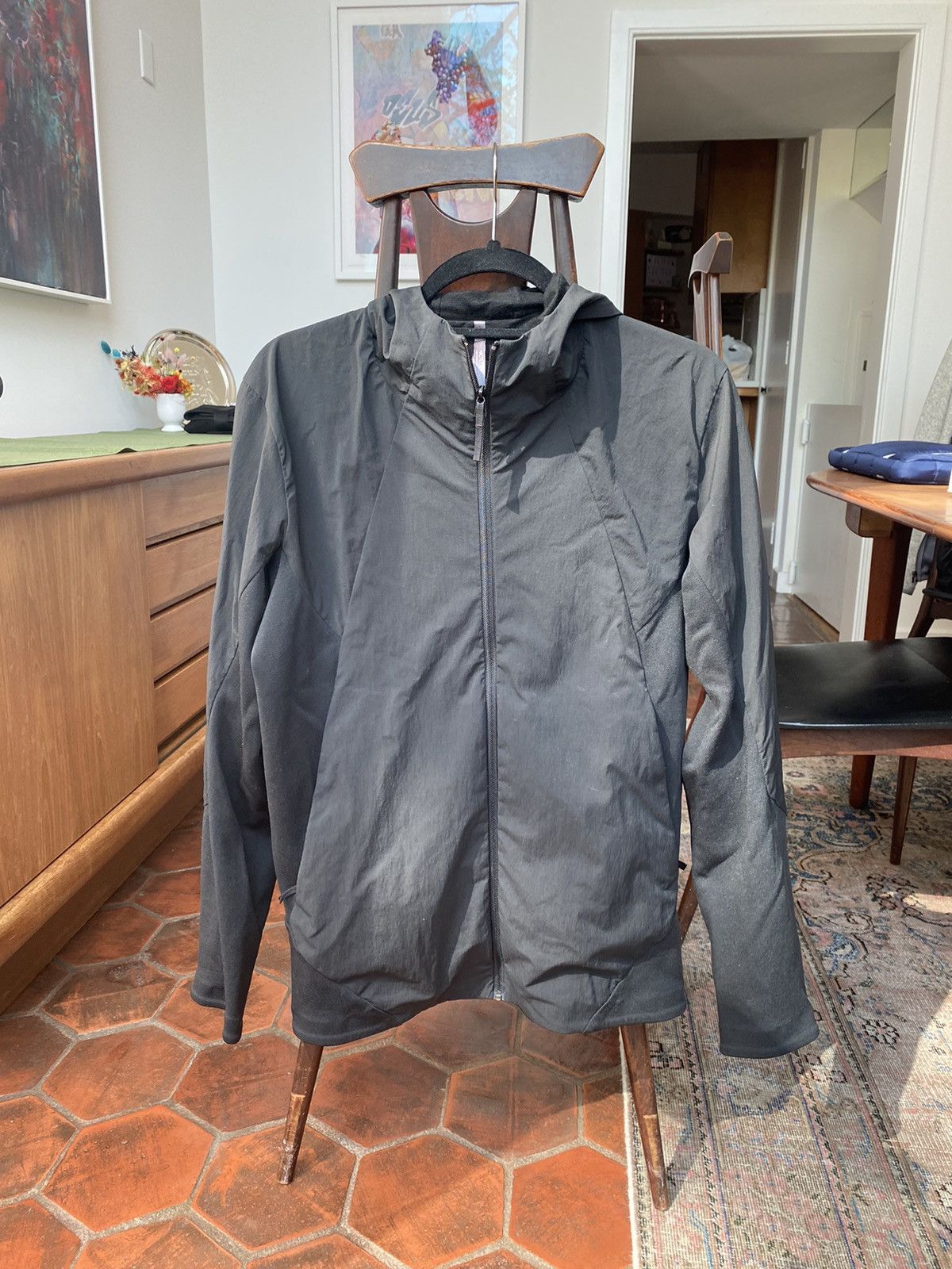 image of Arcteryx Veilance Dyadic Comp Hooded Sweater in Black, Men's (Size Medium)