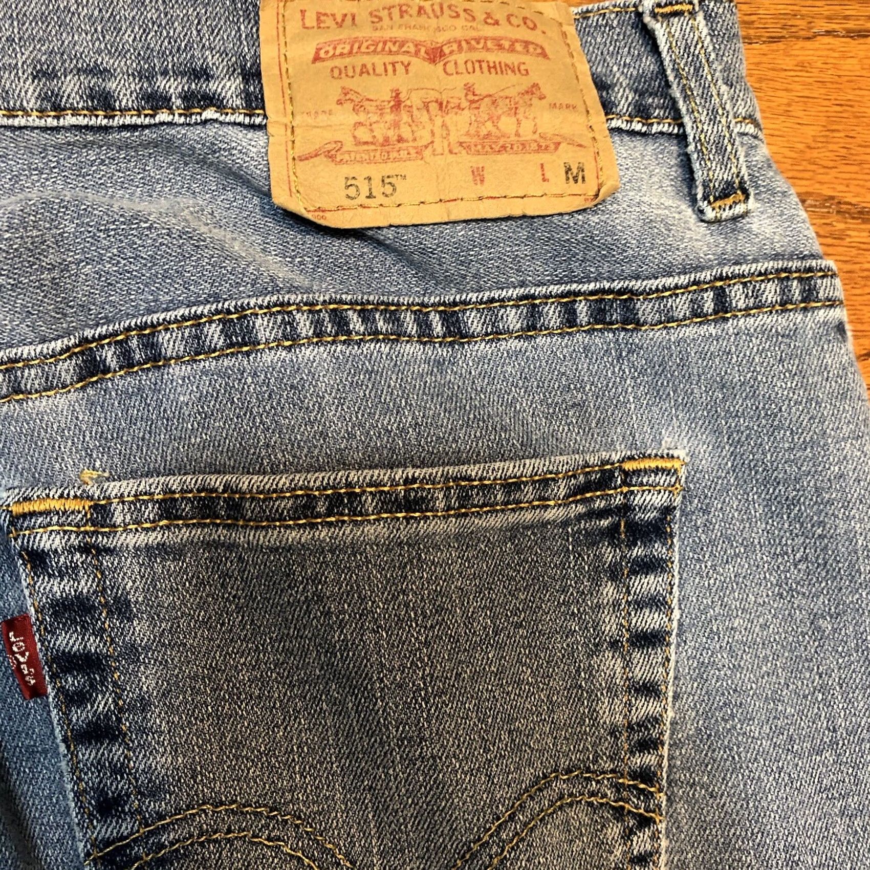 Levi's VINTAGE Levi's 515 Bootcut Jeans Womens 16W x 32 Inseam Blue USA Denim Western 80s 90s Size 38" / US 16 / IT 52 - 4 Thumbnail