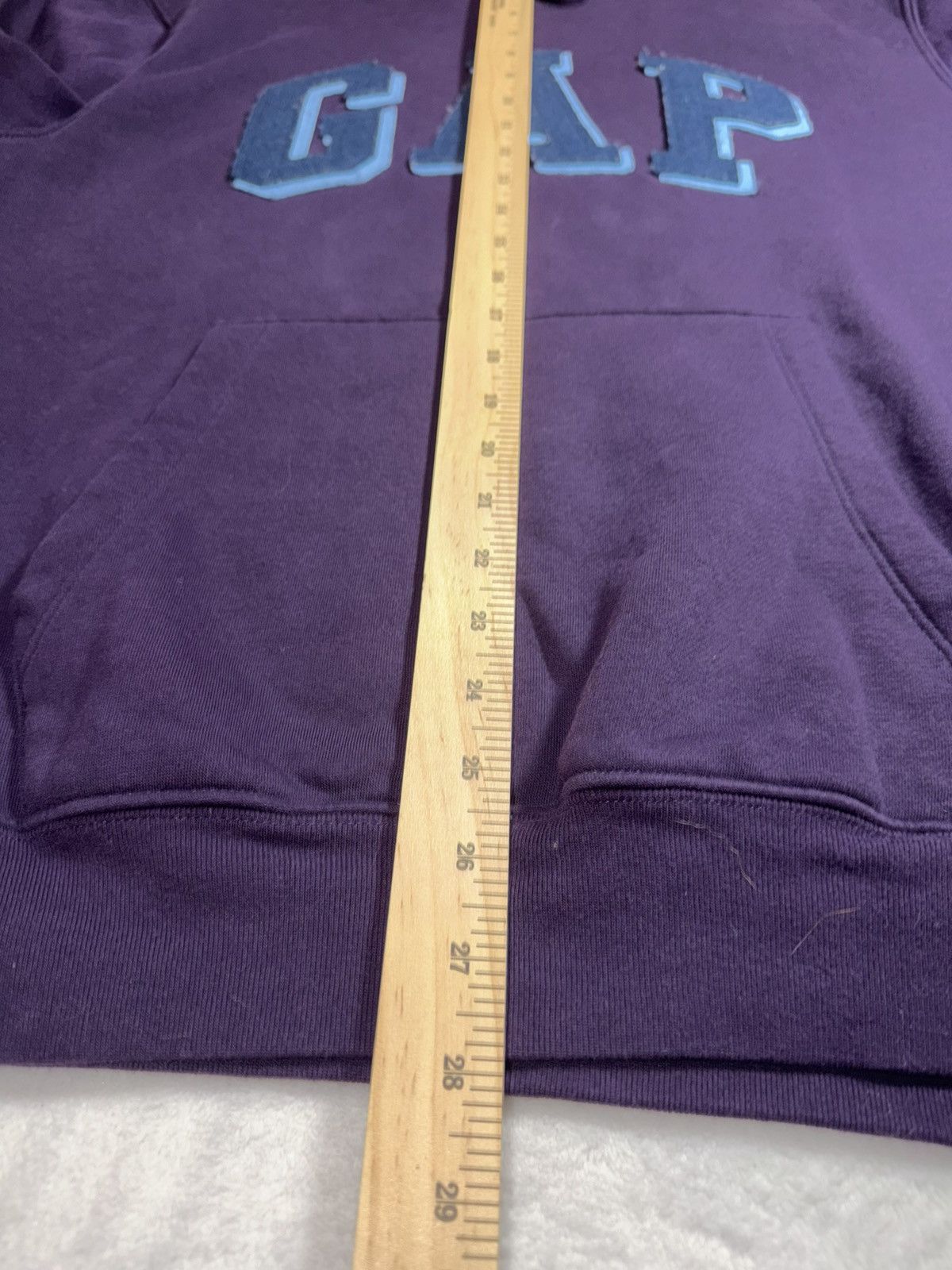 Gap Gap Logo Hoodie Purple Fleece Pullover Medium Felt Appliqué Size M / US 6-8 / IT 42-44 - 4 Thumbnail