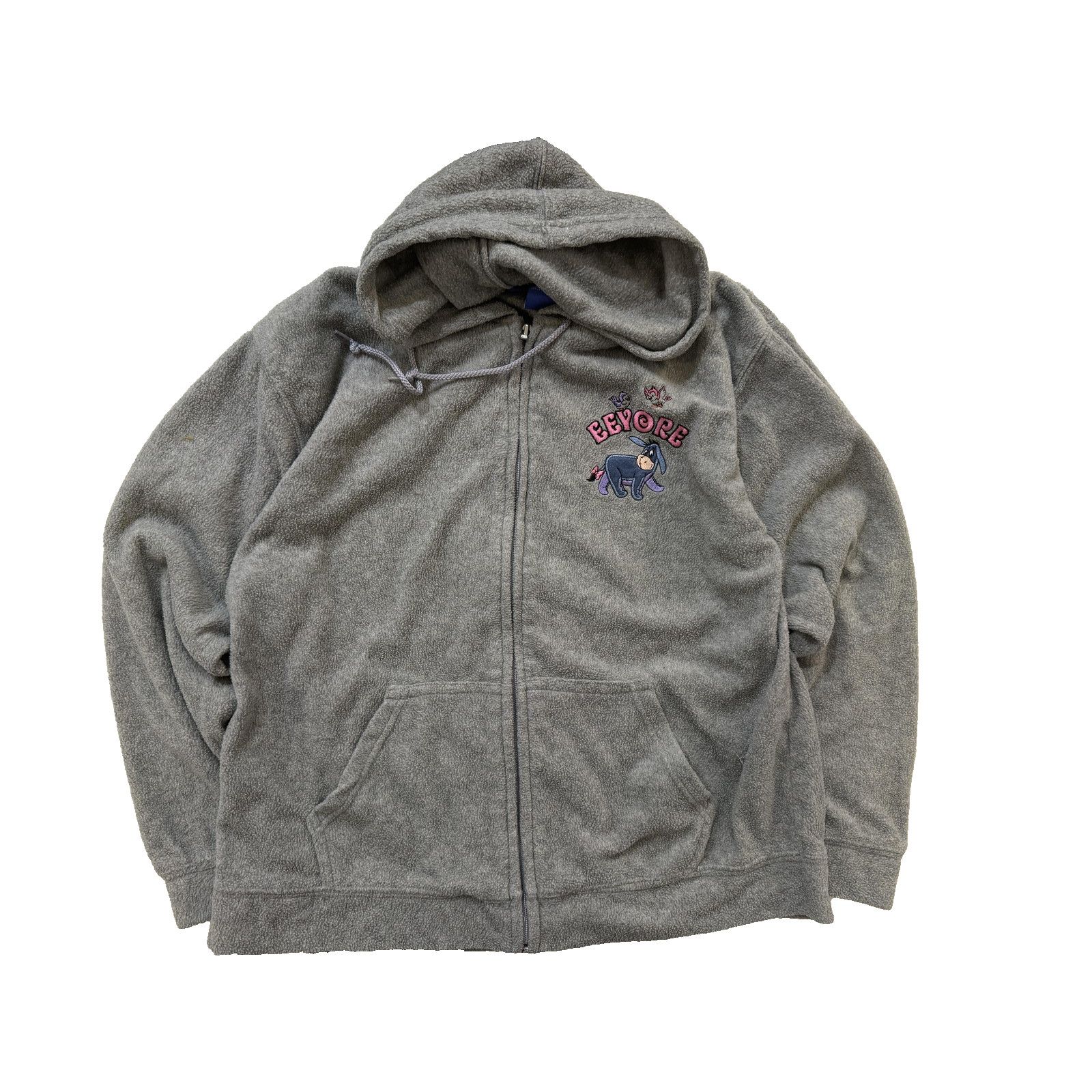 Disney Disney Eeyore Zip Hoodie Womens LG Gray Back Hit Embroidered Size L / US 10 / IT 46 - 1 Thumbnail