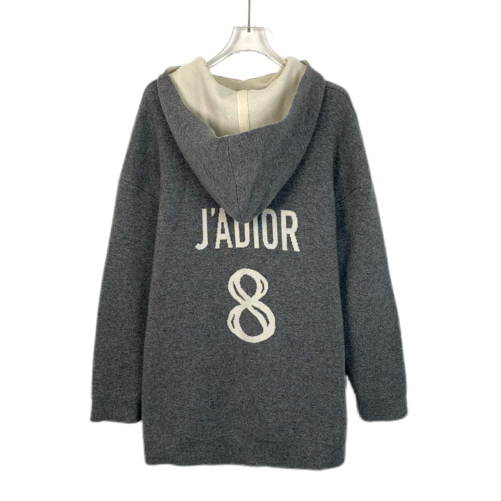 Dior Christian Dior Grey Cashmere Hooded Long-Sleeve Sweater Size Size XS / US 0-2 / IT 36-38 - 7 Thumbnail