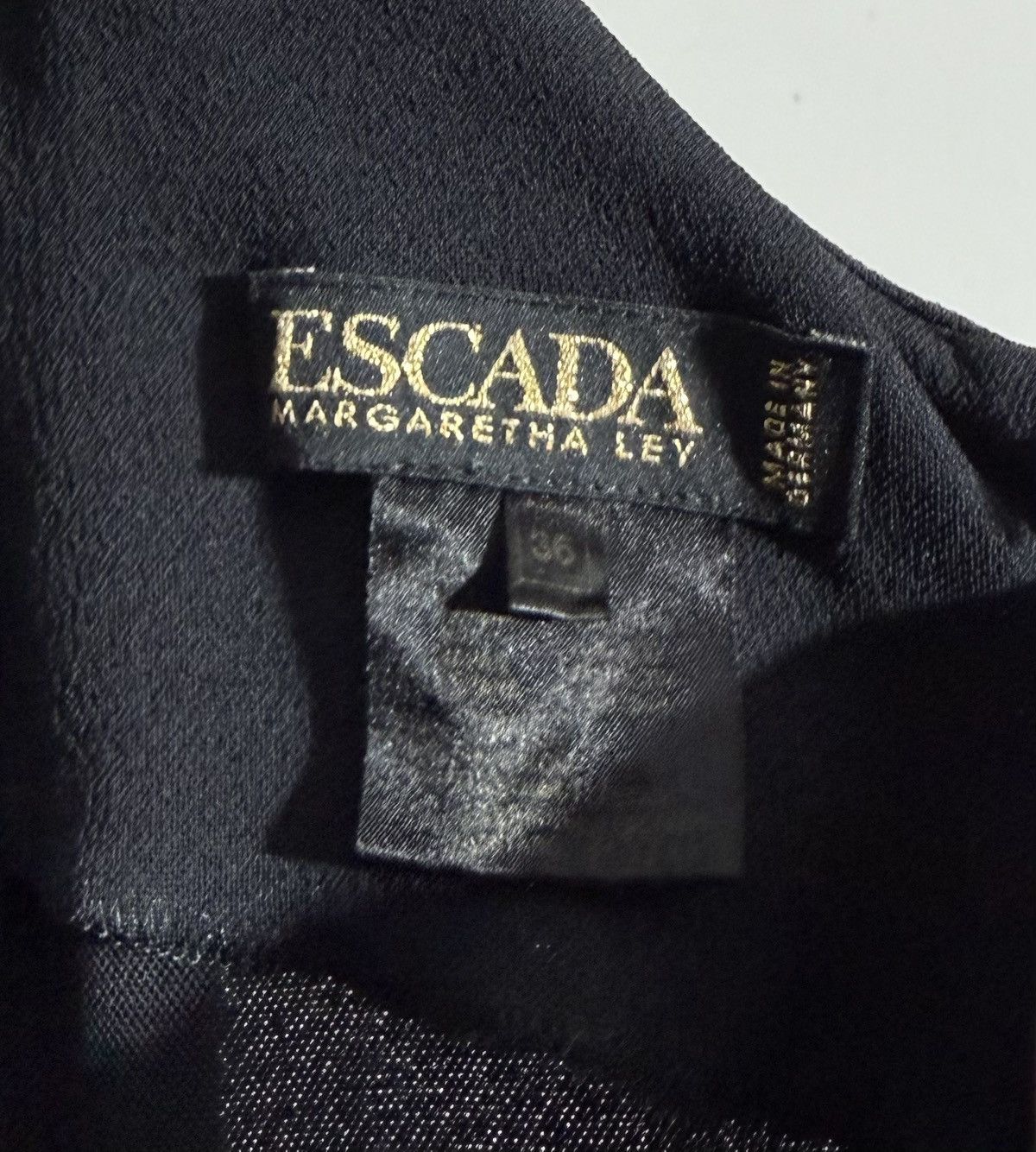 Escada Vintage Escada Black Midi Dress Size M / US 6-8 / IT 42-44 - 10 Thumbnail