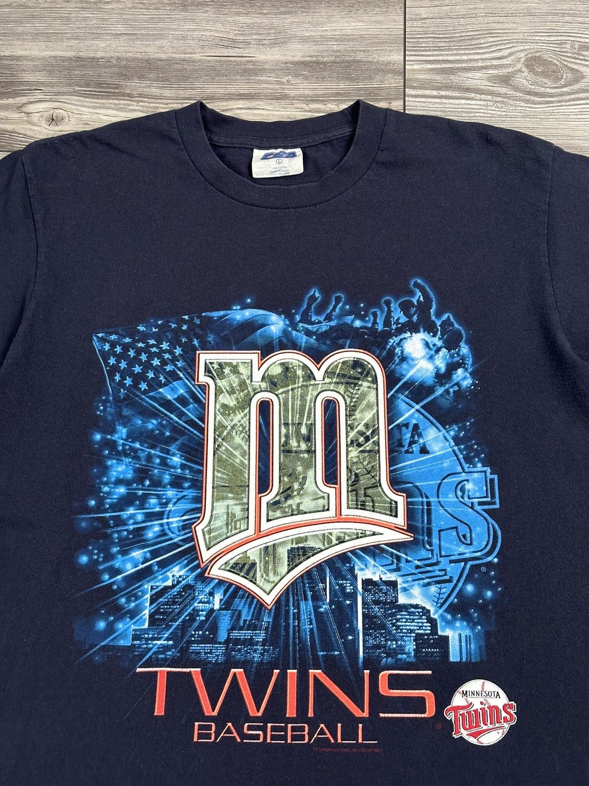 MLB Vintage Y2K Minnesota Twins T Shirt Size US L / EU 52-54 / 3 - 2 Thumbnail