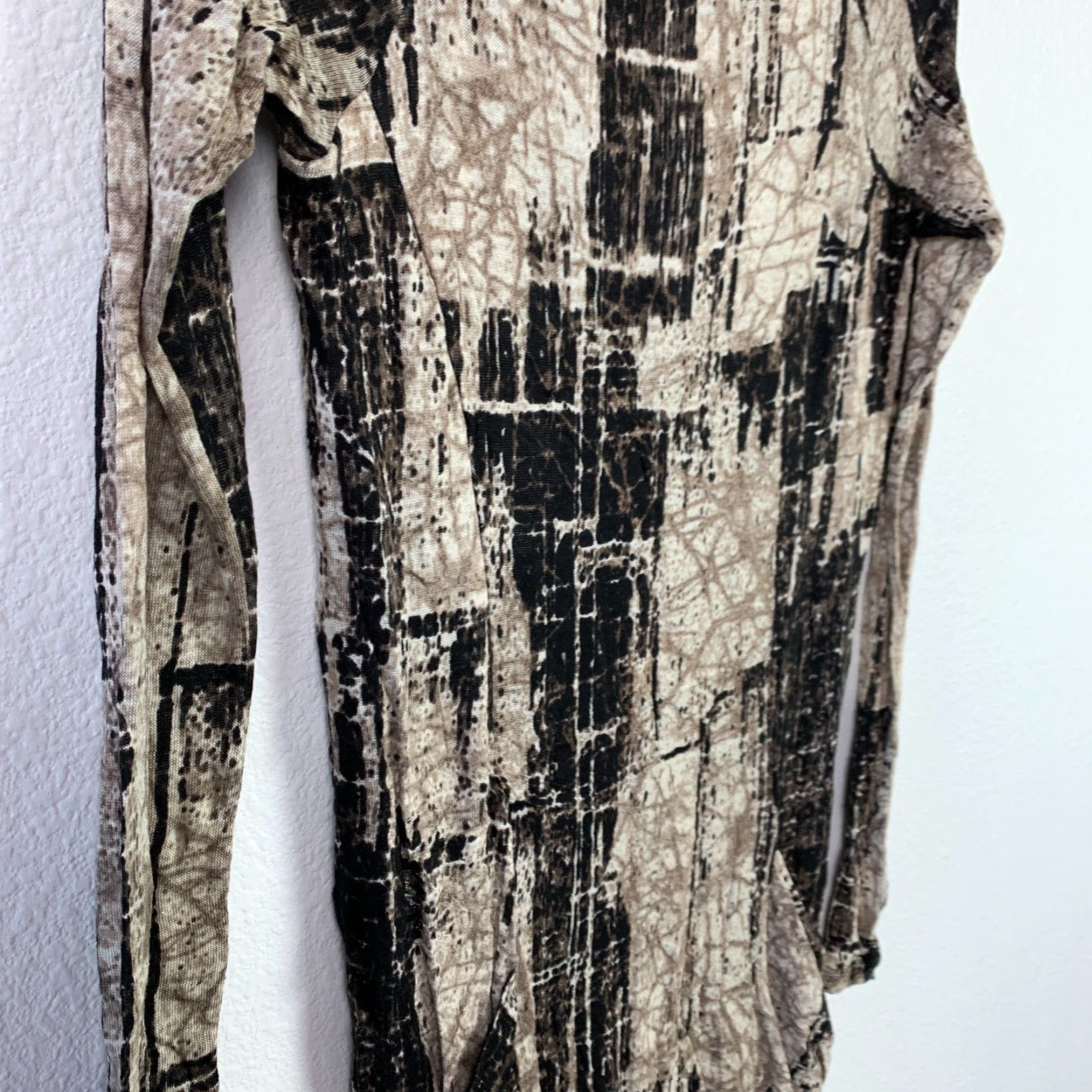 Bcbgmaxazria BCBGMAXAZRIA Tie Dye Long Sleeve Dress Multicolor Polyester Spandex Bohemian Bodycon M Size M / US 6-8 / IT 42-44 - 4 Thumbnail