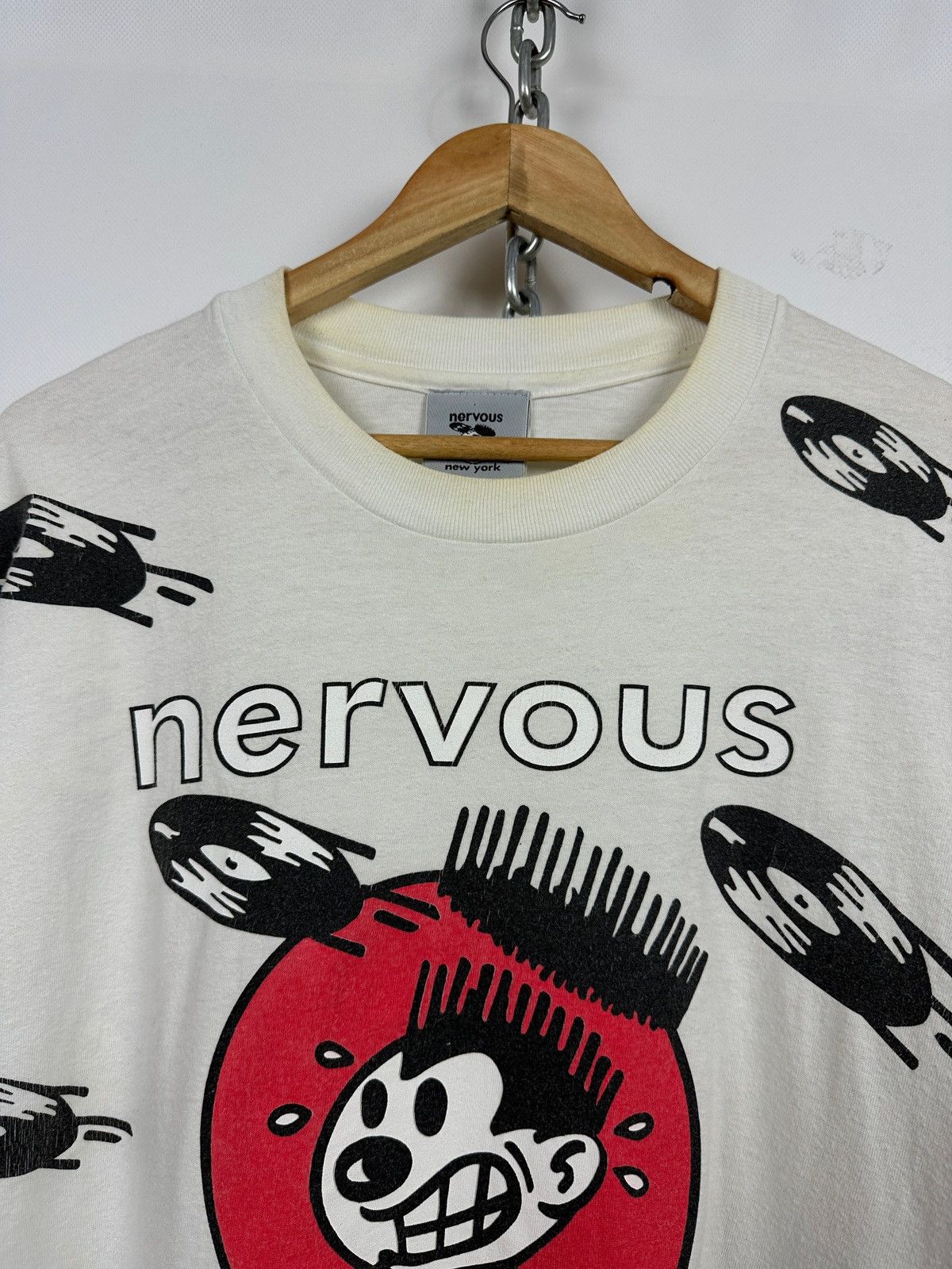 Rap Tees 1995 Vintage Nervous New York Records Rap T-Shirt Size US XL / EU 56 / 4 - 6 Thumbnail