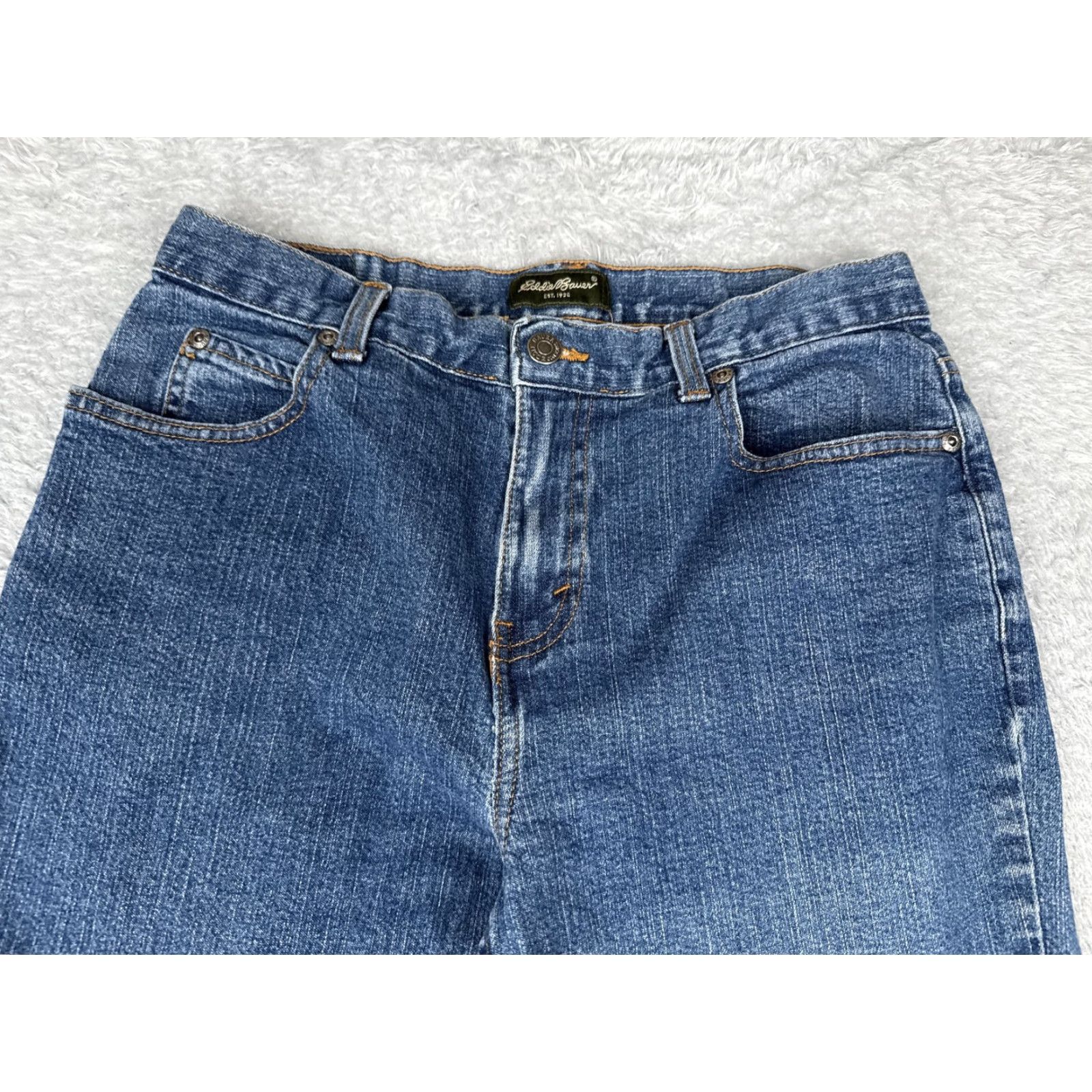 Eddie Bauer Eddie Bauer Jeans Women 28x31 Blue Denim Relaxed Straight Leg Medium Wash Casual Size 28" / US 6 / IT 42 - 4 Thumbnail