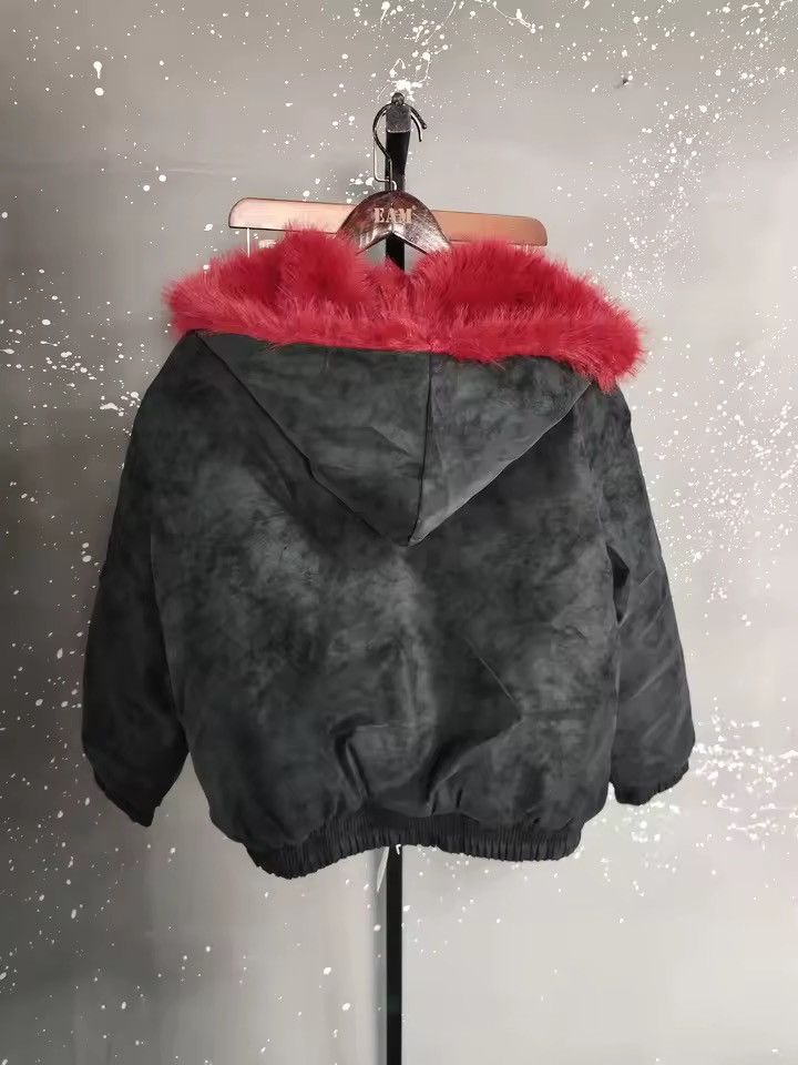 Other Washed Y2k Warm Hooded Streetwear Fur Jacket Coat Size US XL / EU 56 / 4 - 6 Thumbnail
