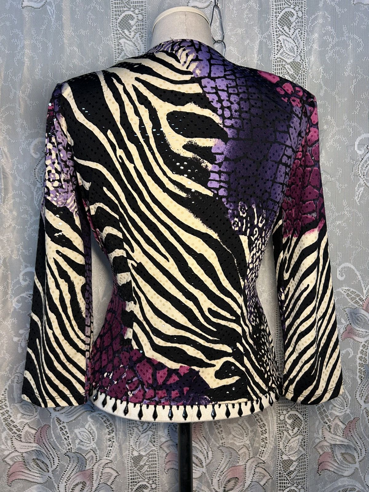 Other vintage MSK 2000s whimsy purple print top Size S / US 4 / IT 40 - 3 Thumbnail