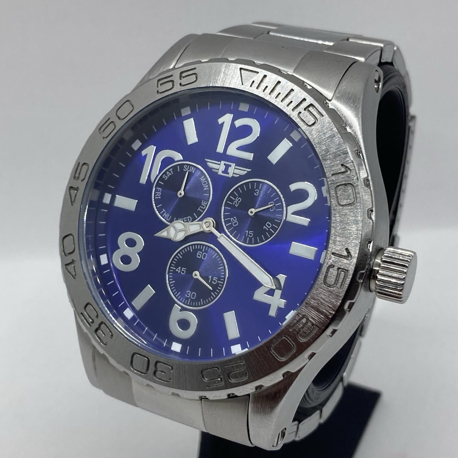 Invicta I By Invicta Men’s Diver Watch Blue Dial Silver Steel Band Size ONE SIZE - 1 Thumbnail