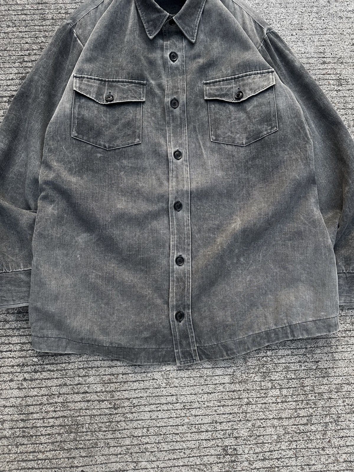 Y's for Men × Yohji Yamamoto Yohji Yamamoto SS08 Y’s For Men Washed Dye Shirt Jacket Size US L / EU 52-54 / 3 - 5 Thumbnail