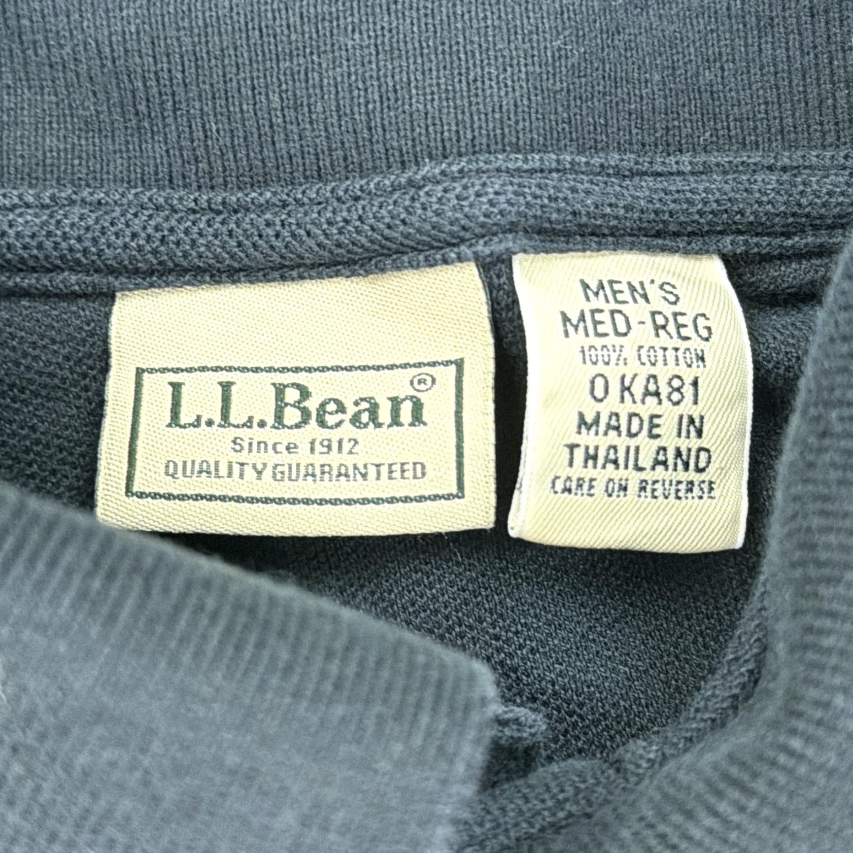 Vintage VINTAGE LL Bean Polo Shirt Mens M Navy Long Sleeve Cotton Collared Pique Size US M / EU 48-50 / 2 - 4 Thumbnail