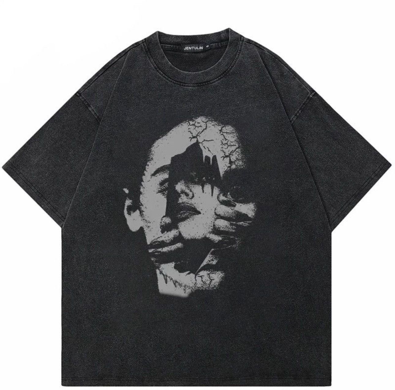 Vintage Crack the Face Vintage Design Tee Size US XL / EU 56 / 4 - 1 Thumbnail