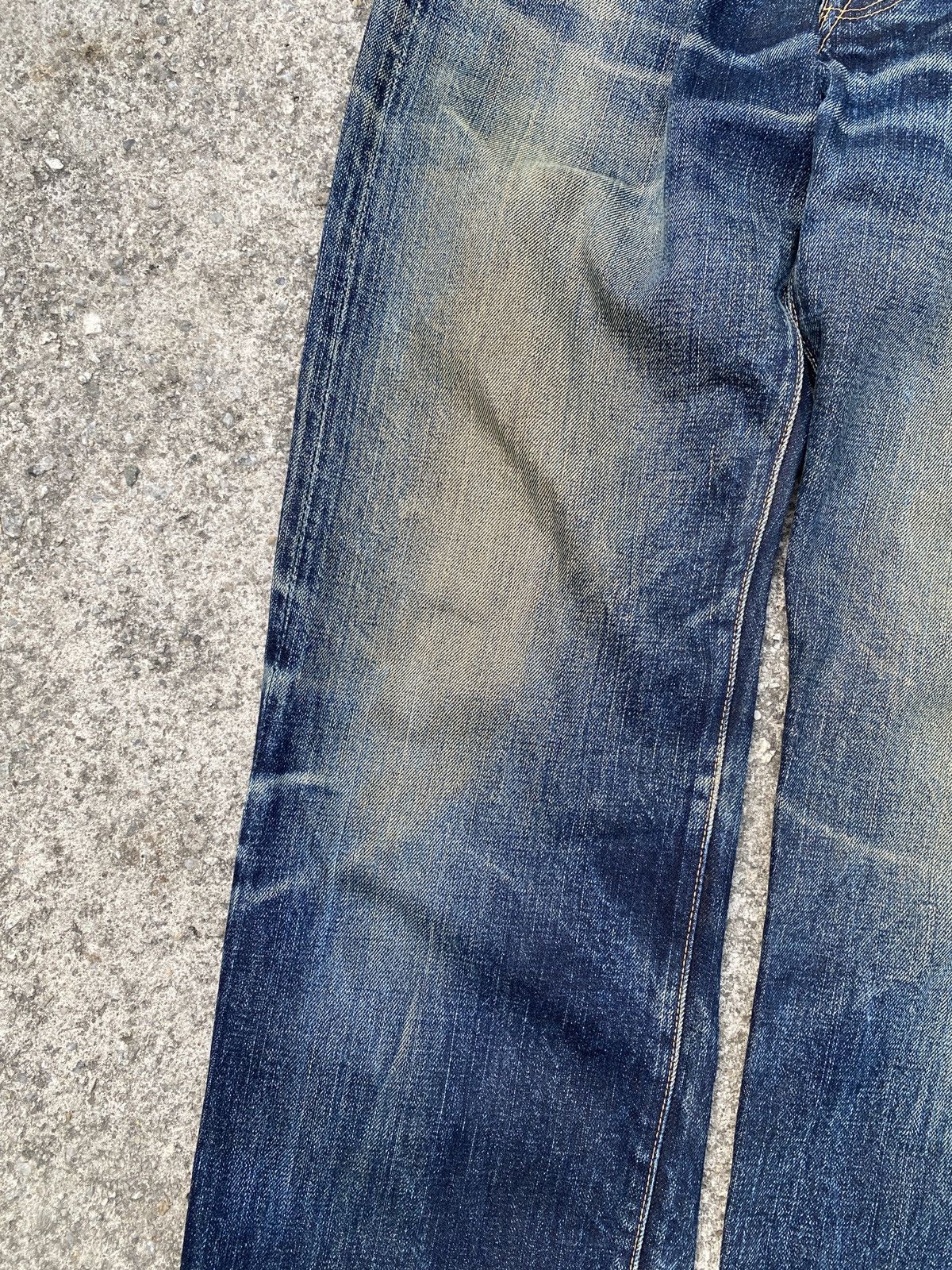 The Flat Head Lot 3005-22 The Flat Head Selvedge Honeycomb Distressed Size US 29 - 9 Thumbnail