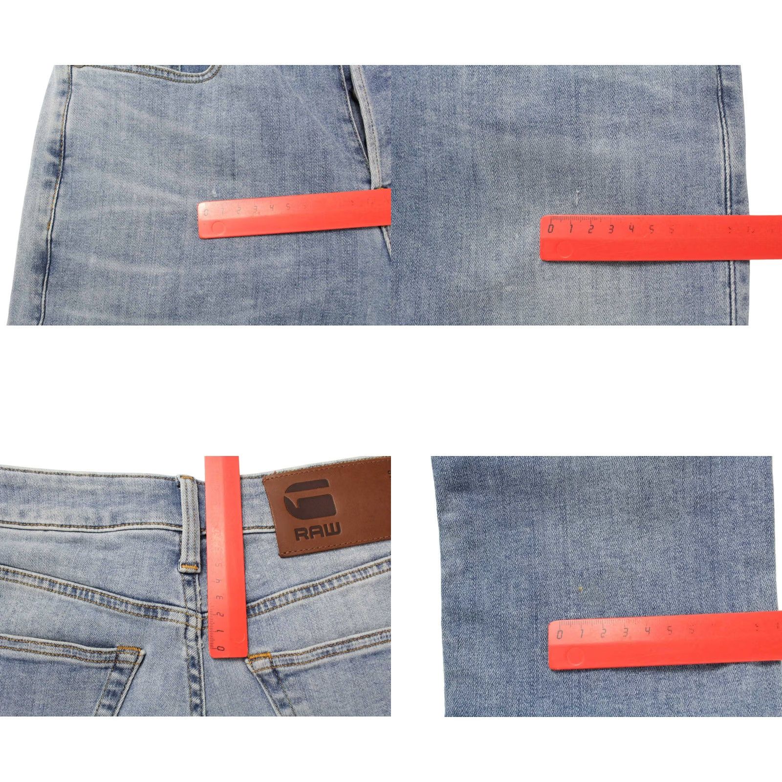 G-Star G-Star 3301 Slim Jeans Men's W28/L32 Blue Stretch Buttoned Whiskers Faded Jeans Size US 28 / EU 44 - 8 Thumbnail