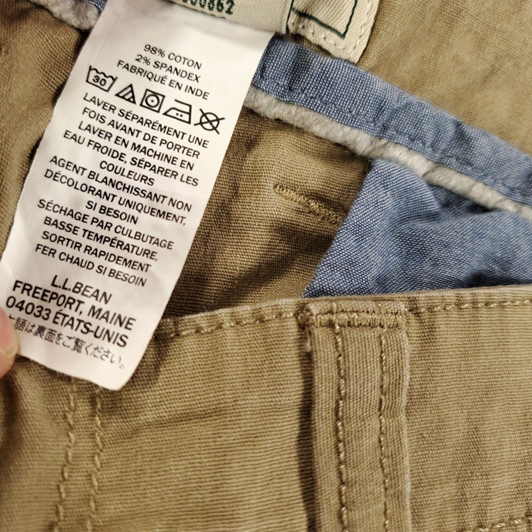 Vintage LL Bean Mens Pants 36x30 Double Knee Brown Lightweight Stretch Chino Casual Travel Workwear Vintage No Size US 36 / EU 52 - 7 Thumbnail