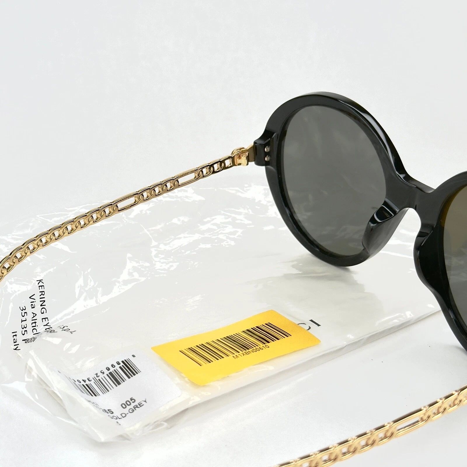 Gucci GUCCI GG0726 CHAIN 0726 Gold Black Heart Logo Detachable 005 Size ONE SIZE - 3 Thumbnail