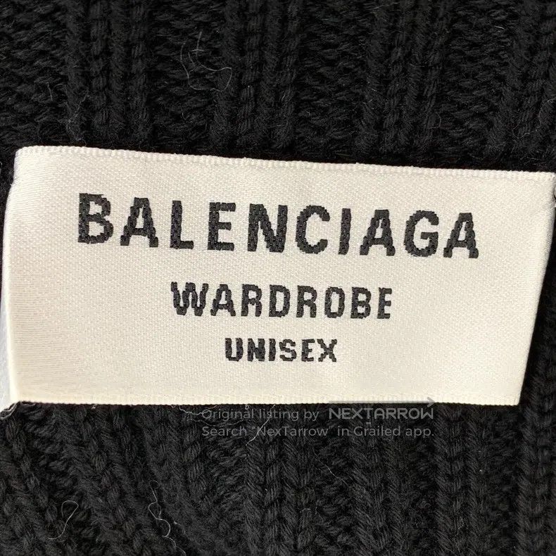 Balenciaga Balenciaga Black Logo Letter Printed Cotton Crew Neck Long Size US S / EU 44-46 / 1 - 6 Thumbnail