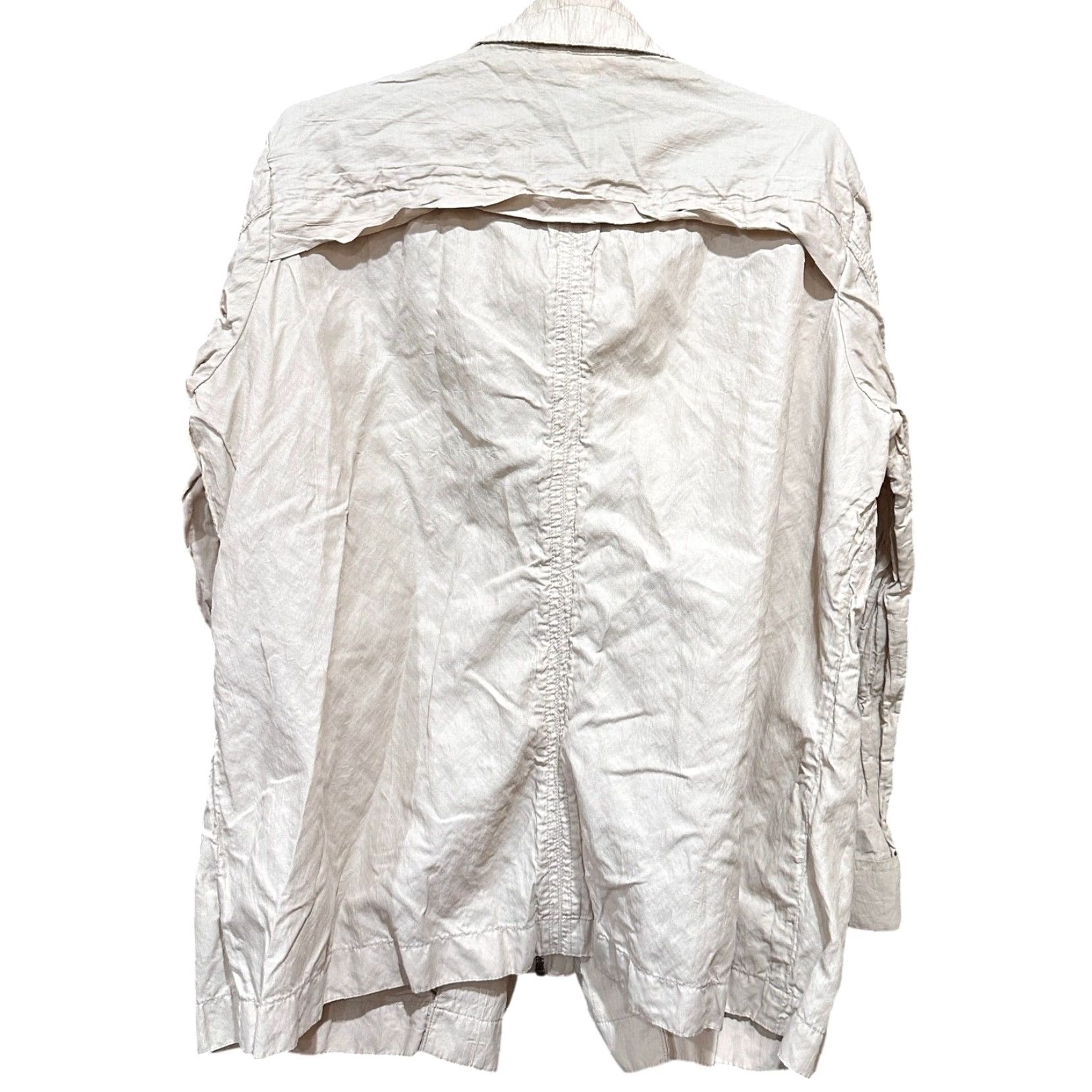 Coldwater Creek Coldwater Creek Jacket Women 16 Beige Full Zip Button Pocket Cotton Blend Solid Basic Jacket Womens Size XXL / US 16-18 / IT 52-54 - 2 Thumbnail