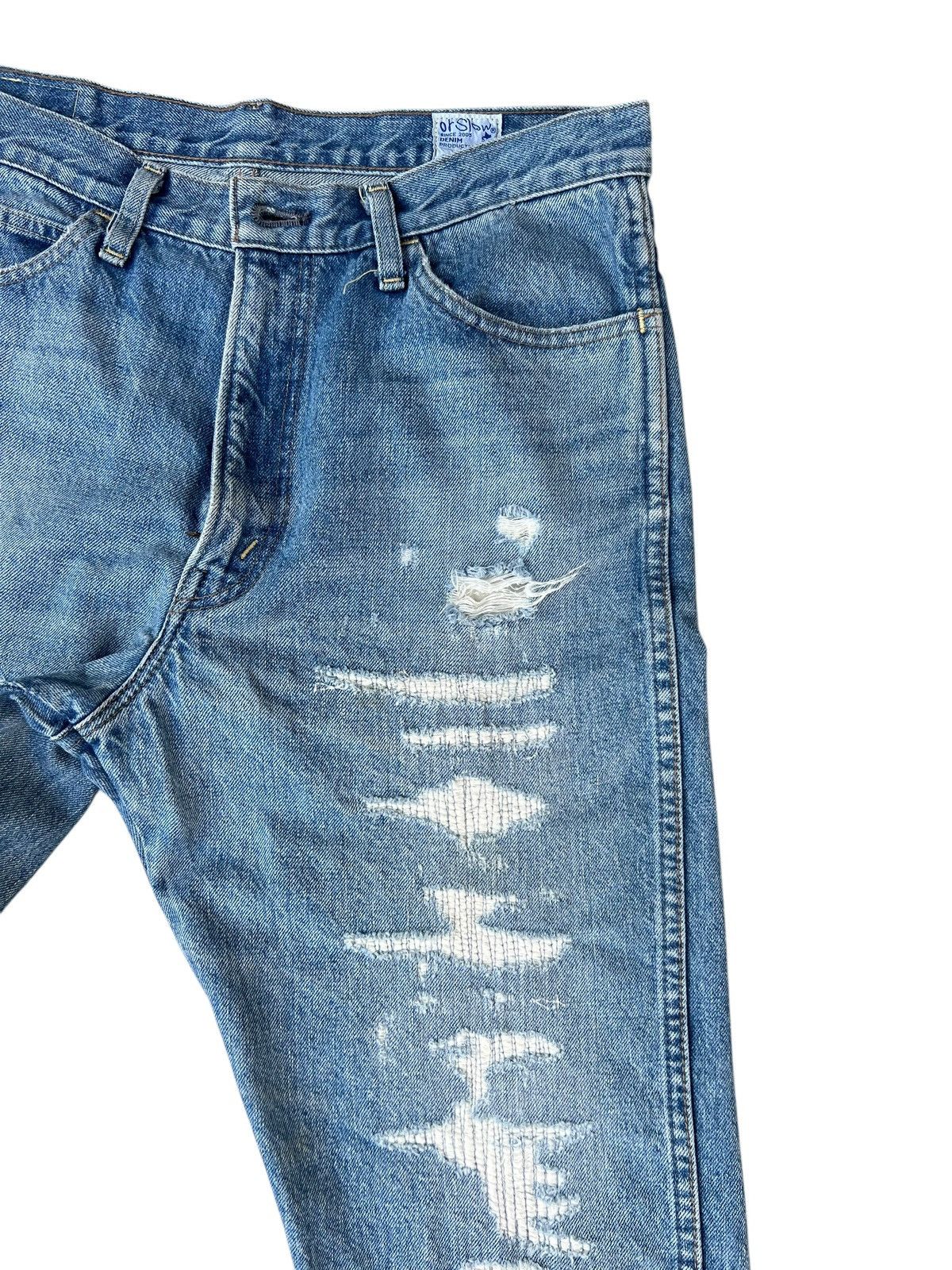 Beams Plus × Orslow Orslow 106 X Beams Ripped Distressed Denim Cropped Jeans Size US 30 / EU 46 - 11 Thumbnail