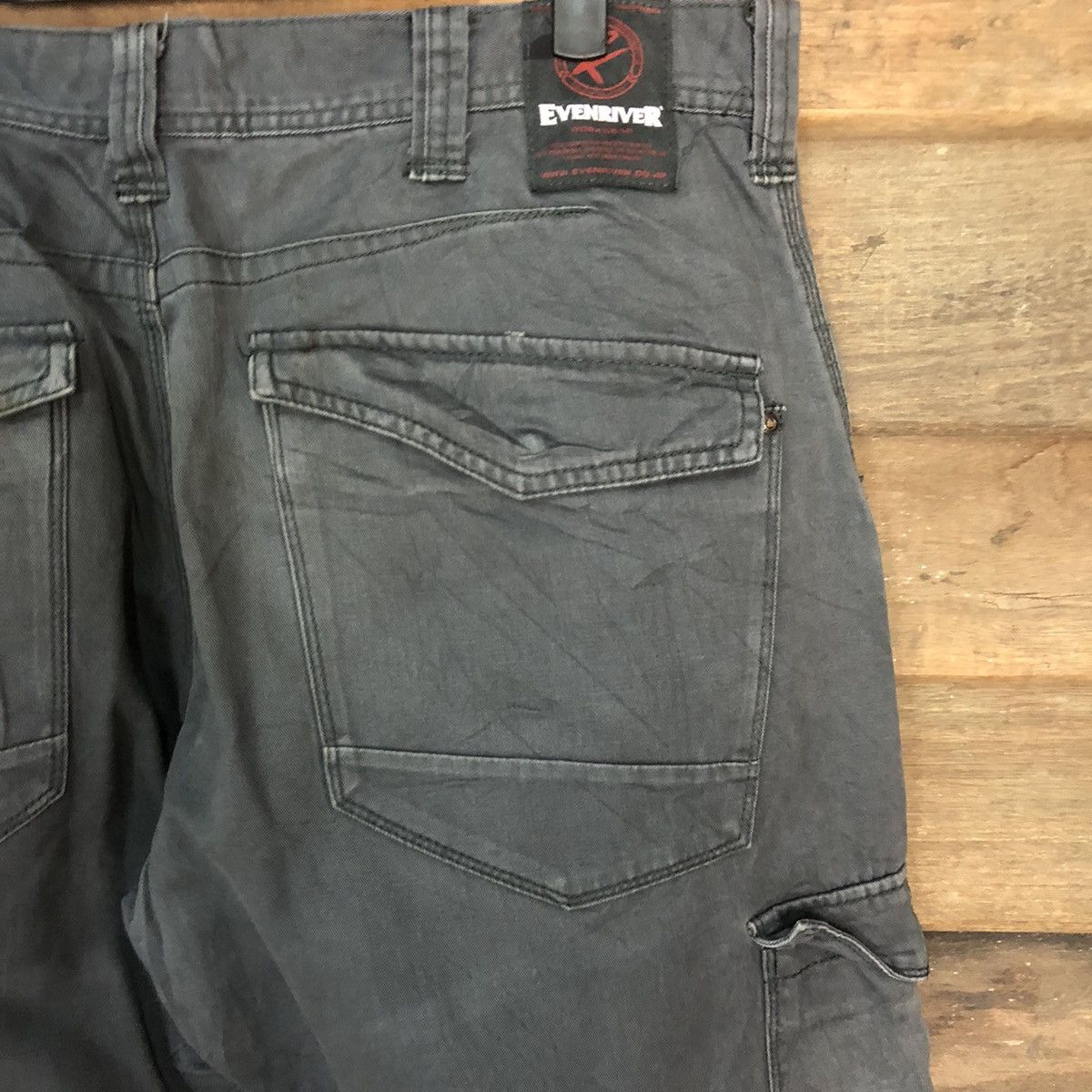 Japanese Brand DL Even River Dark Blue Cargo Multipocket Pants #S2780 Size US 35 - 15 Thumbnail