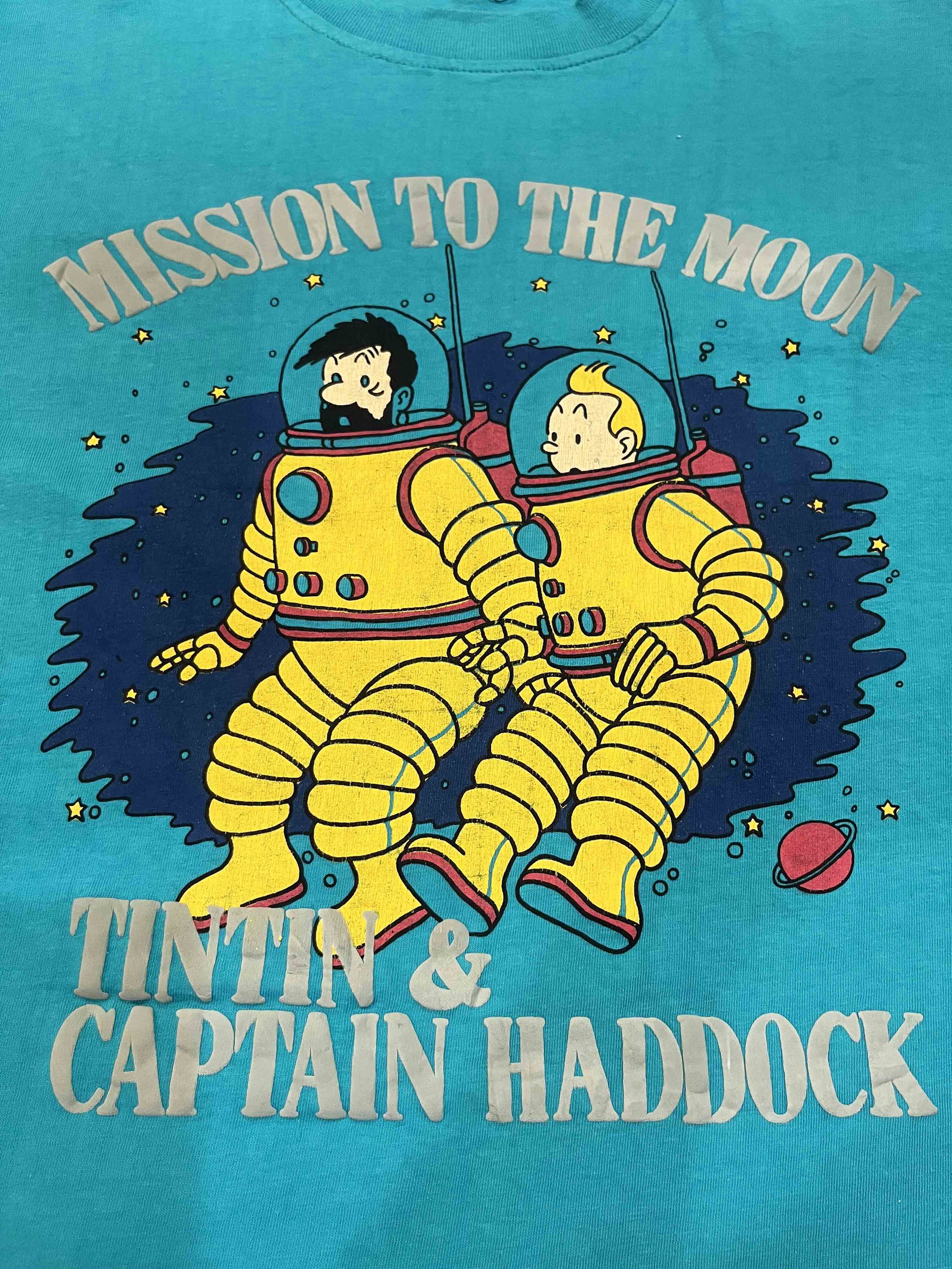 Vintage Vintage Tintin & Captain Haddock Mission to the Moon T-Shirt Size US L / EU 52-54 / 3 - 2 Thumbnail