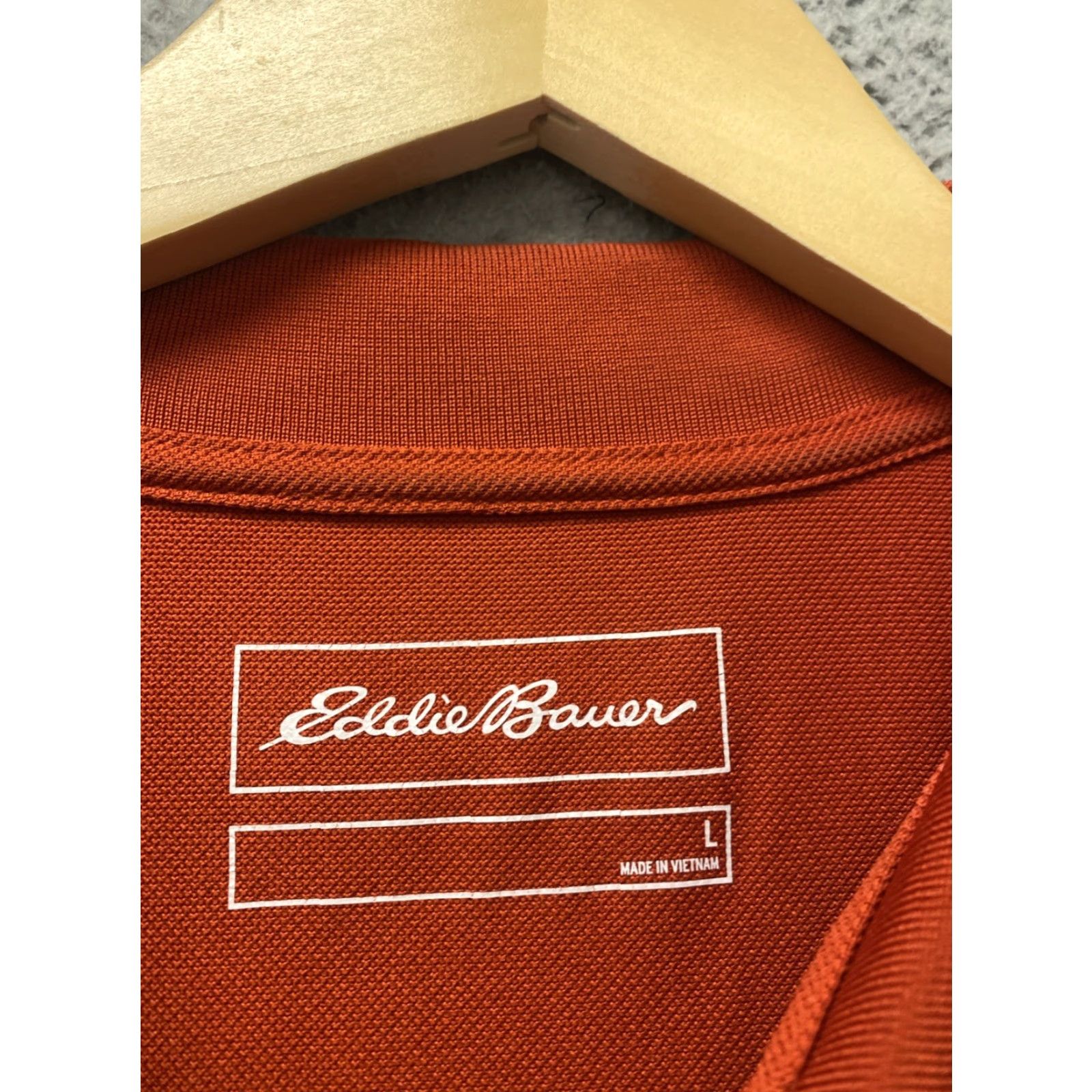 Eddie Bauer Eddie Bauer Polo Shirt Mens Large Fire Brick Collared Short Sleeve - 13910 Regular knit Polyester Outdoor Classic Retro Size US L / EU 52-54 / 3 - 3 Thumbnail