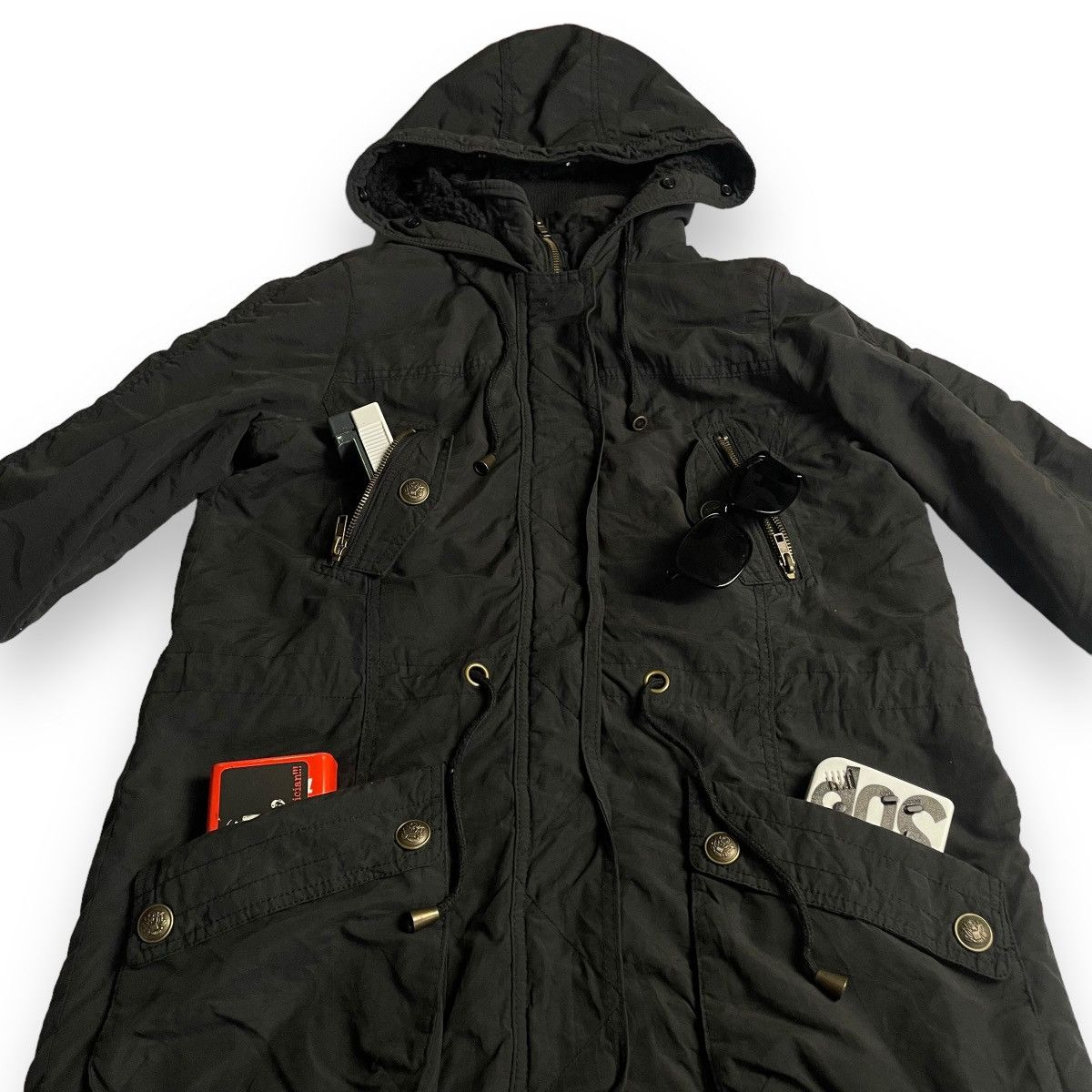 If Six Was Nine × Japanese Brand × Yasuyuki Ishii 🇯🇵 SORRIDERE MULTIPOCKET PUNK GOTHIC FUR HOODIE PARKA JACKET Size US M / EU 48-50 / 2 - 5 Thumbnail