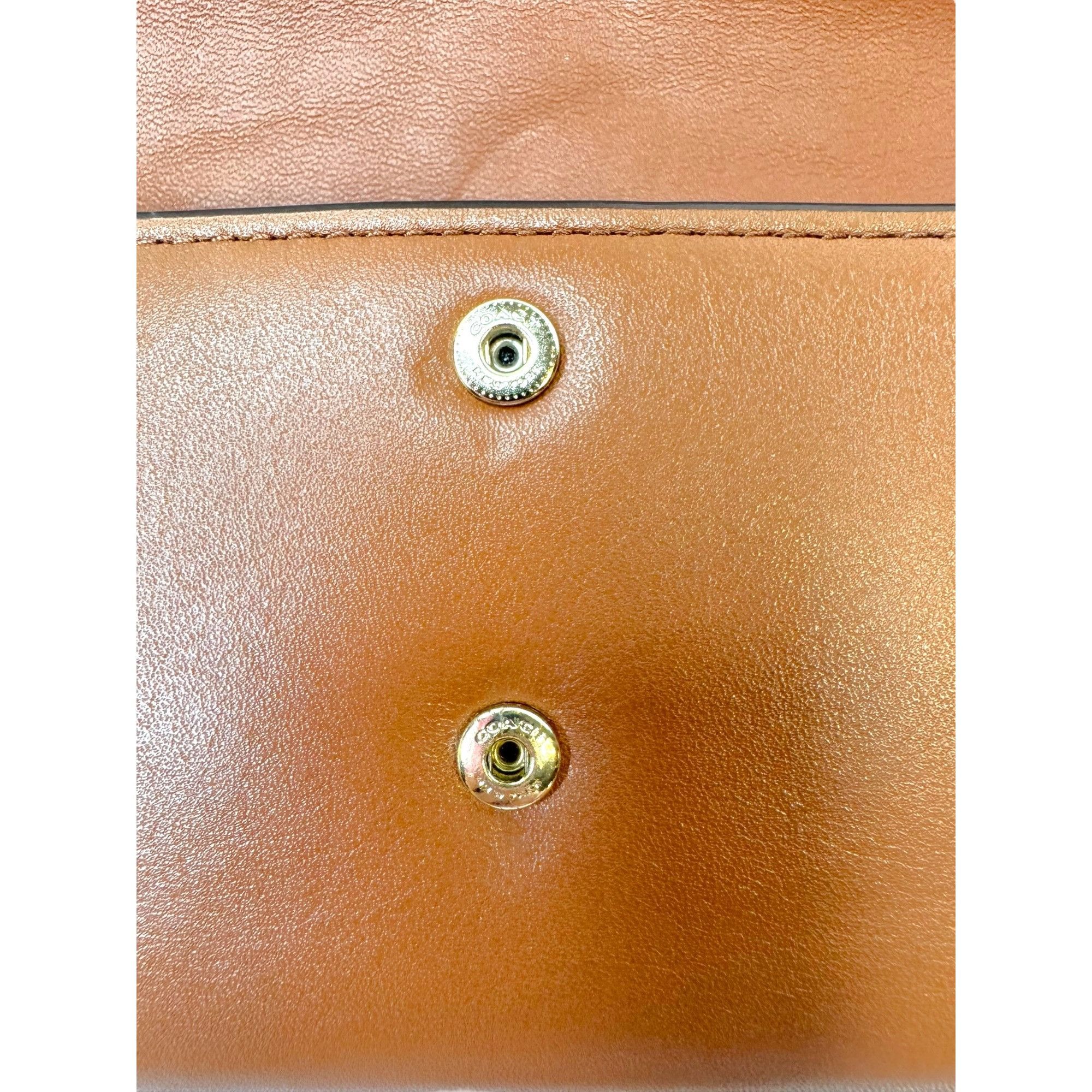 Coach Coach Brown Leather Wallet Purse Phone Holder Removable Stra Size ONE SIZE - 10 Thumbnail