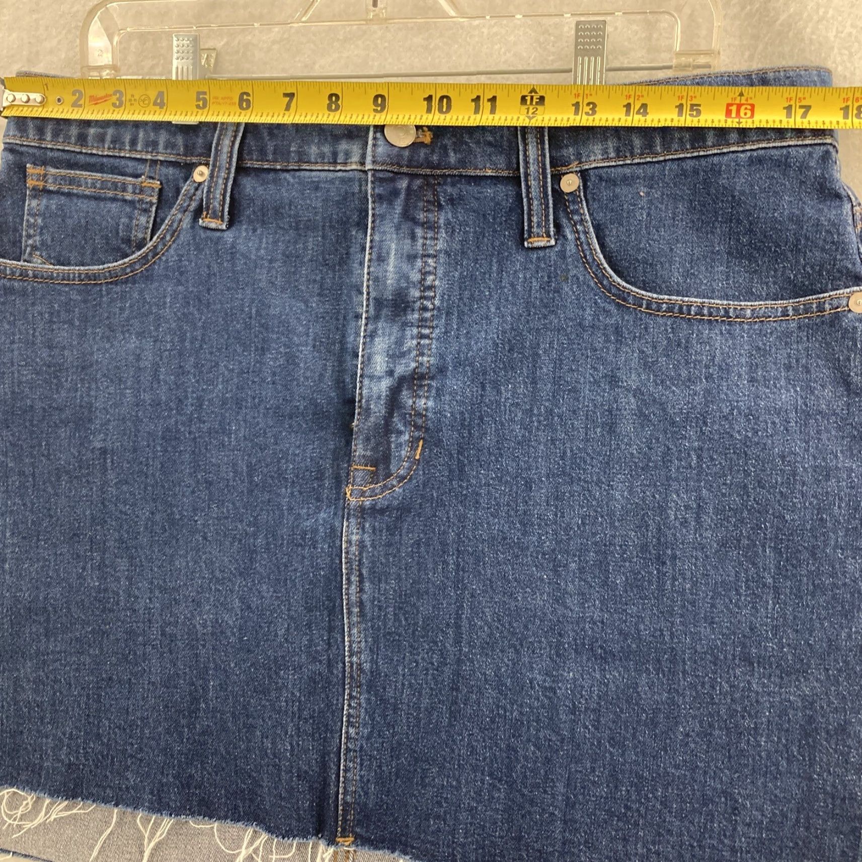Madewell Madewell Skirt Womens Adult 32 Stretch Denim Blue A-Line Short Size 24" / US 00 / IT 34 - 3 Thumbnail
