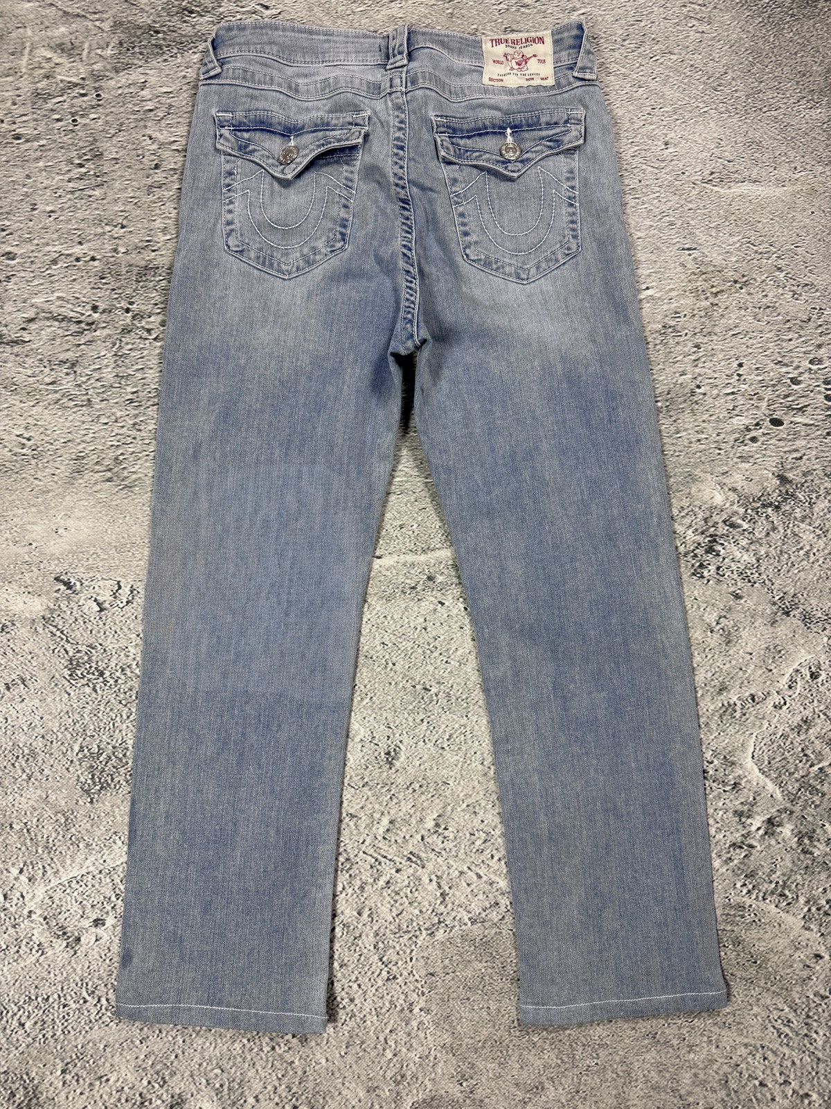 True Religion True Religion jeans straight baby blue white stitch Y2K Size US 30 / EU 46 - 1 Thumbnail