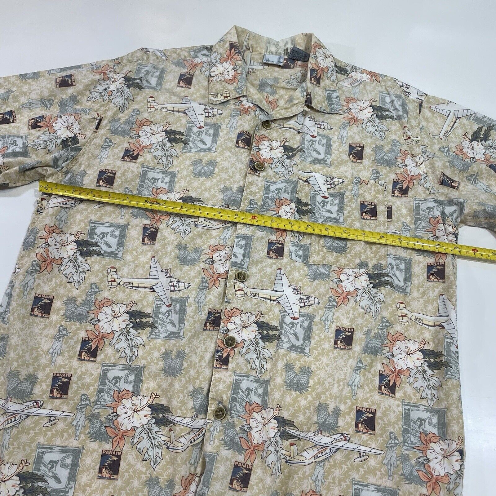 Ocean Pacific OP Ocean Pacific PanAir Airplane Hula Girl Hawaiian Shirt Size US L / EU 52-54 / 3 - 4 Thumbnail