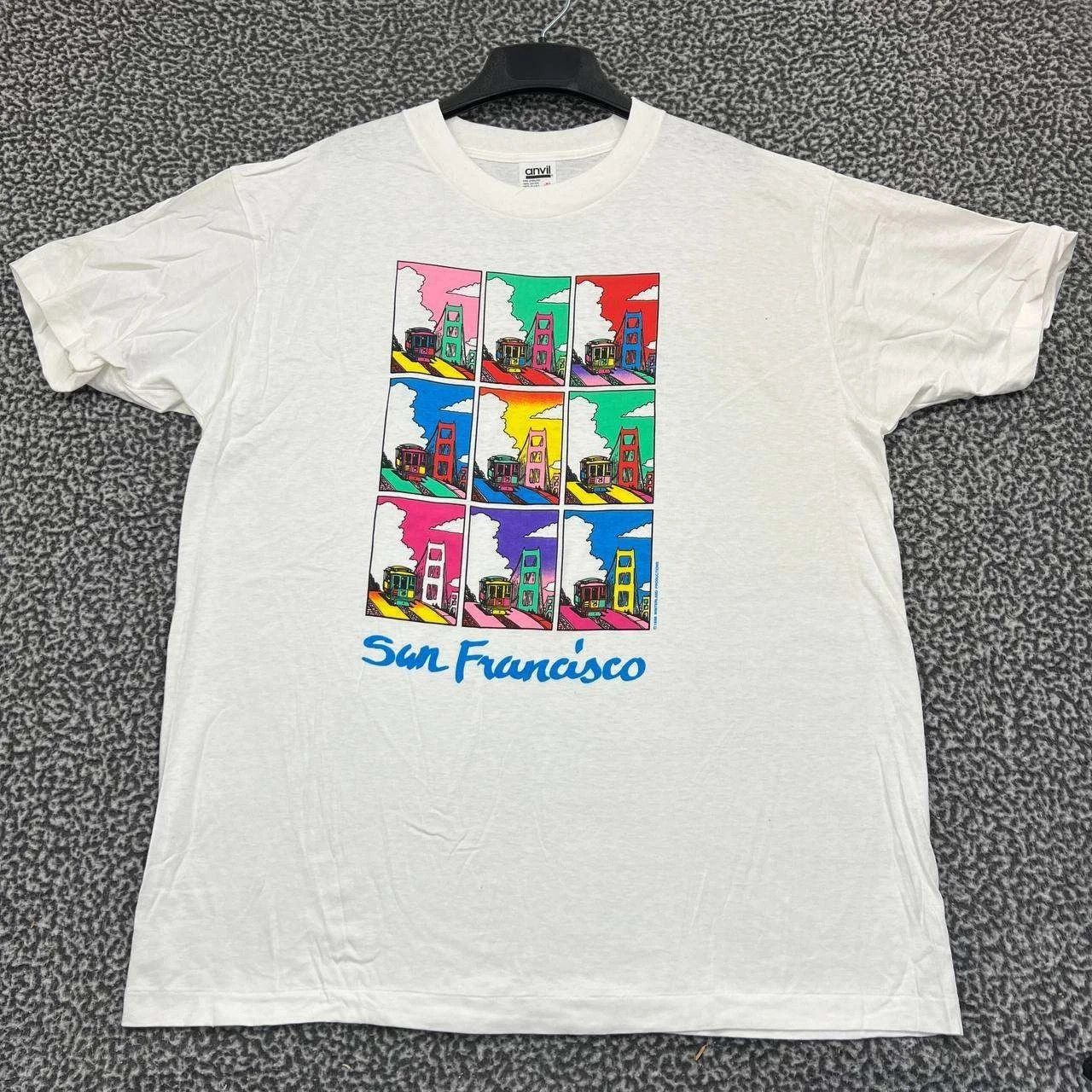 Anvil Vintage San Francisco Shirt Men XL White Anvil Deadstock New Size US XL / EU 56 / 4 - 1 Thumbnail