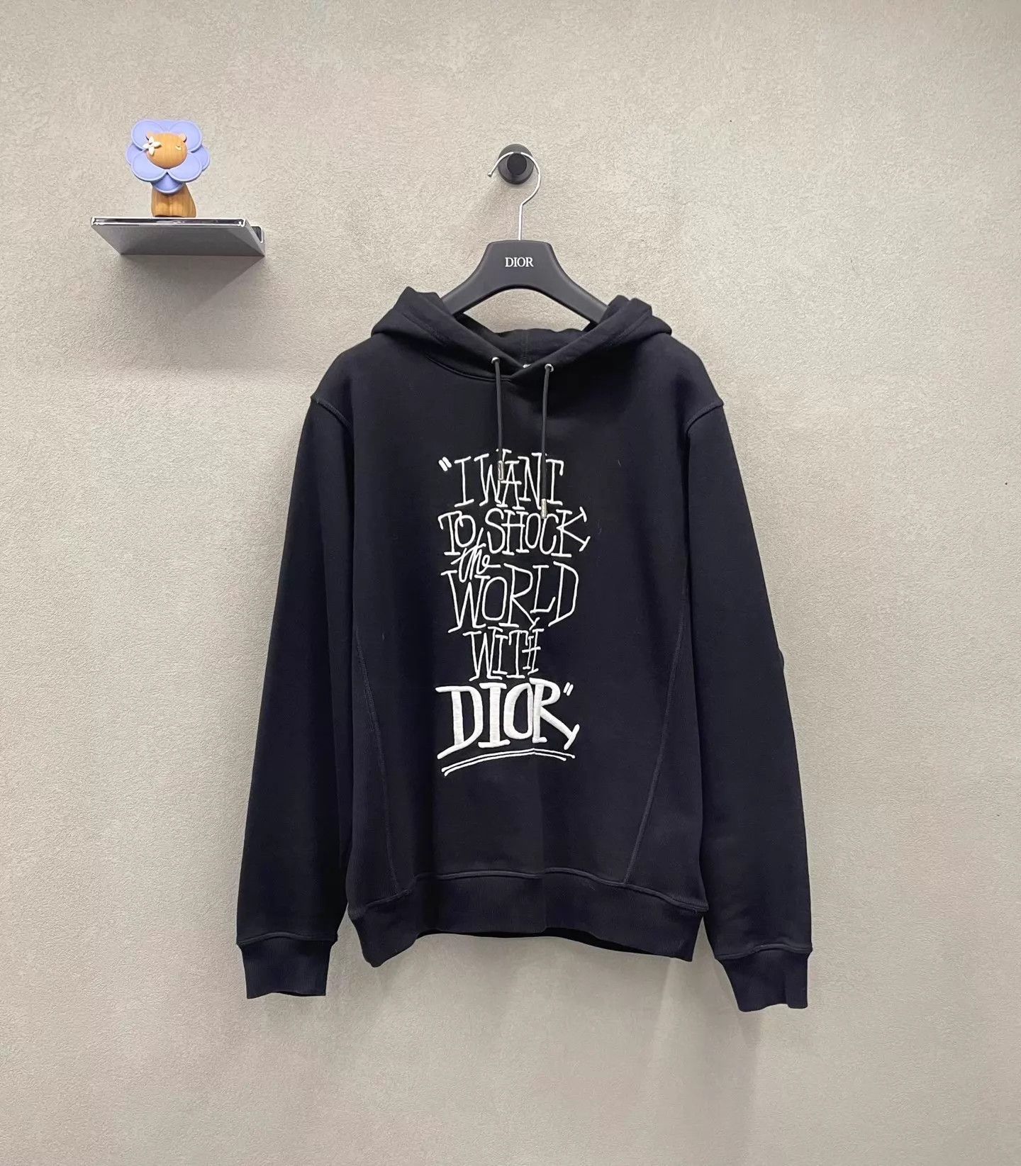Dior Dior Black Embroidered Logo Hoodie M (Bust 116) Size US M / EU 48-50 / 2 - 1 Thumbnail