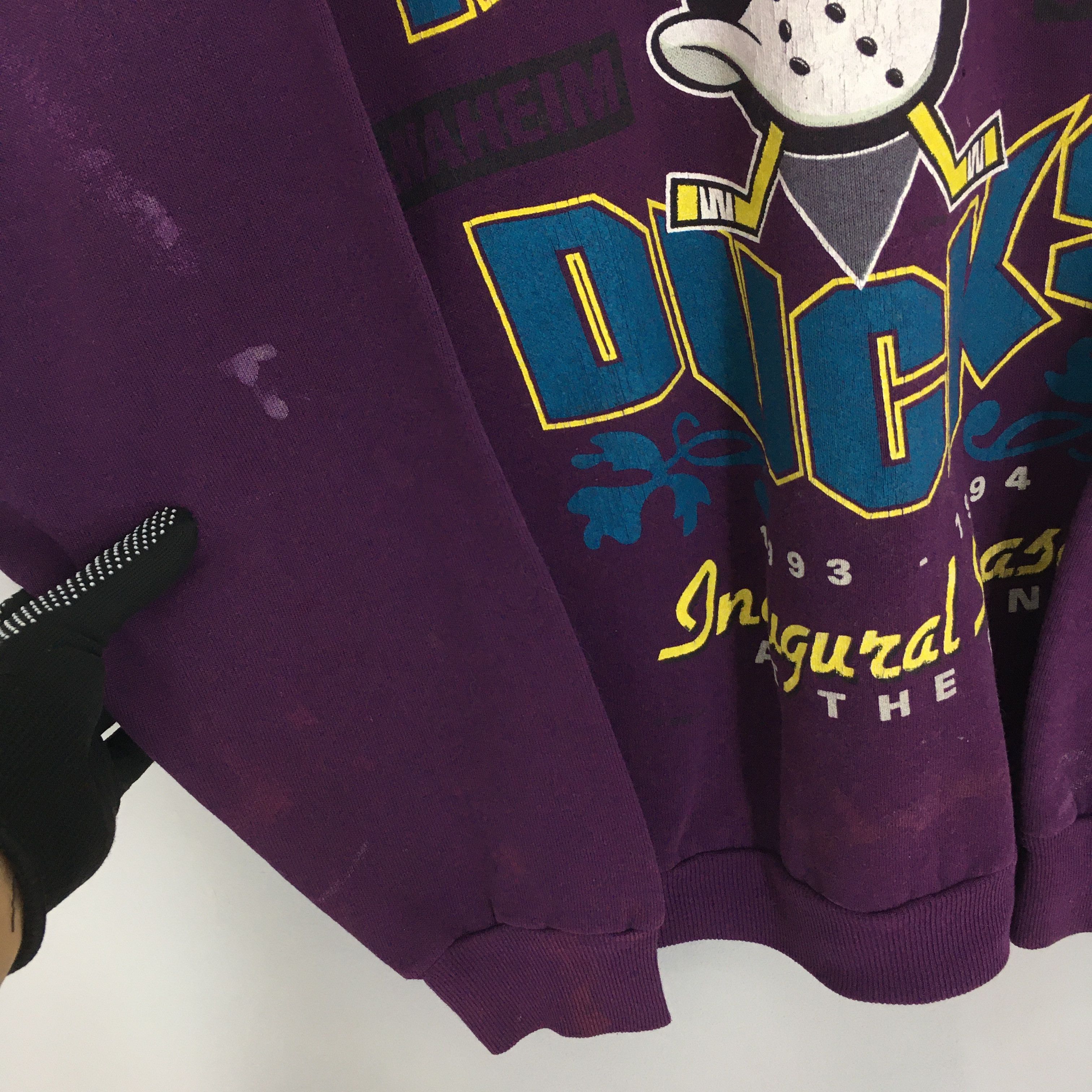 NHL × Vintage Vintage Anaheim Mighty Ducks NHL Sweatshirt XXLarge Size US XXL / EU 58 / 5 - 6 Thumbnail