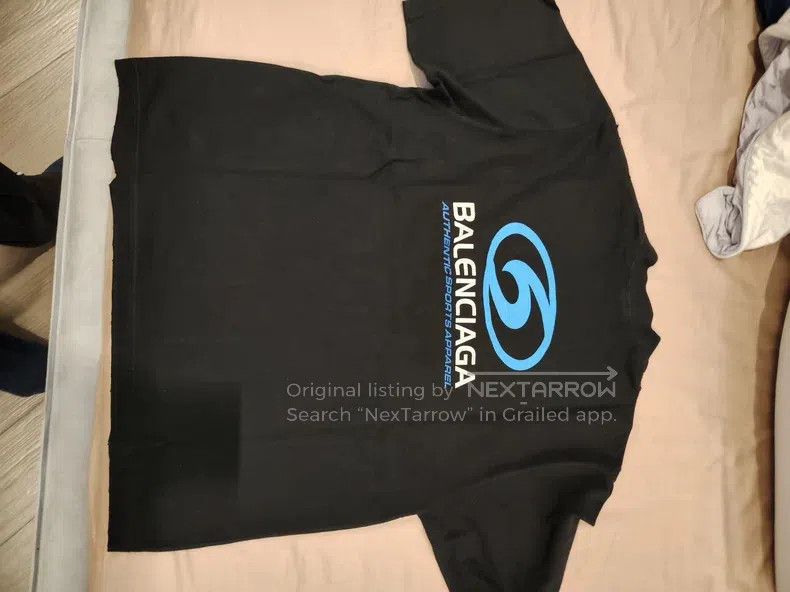 Balenciaga Balenciaga Black Wave Logo Short-sleeve T-Shirt, Size S Size US S / EU 44-46 / 1 - 2 Thumbnail