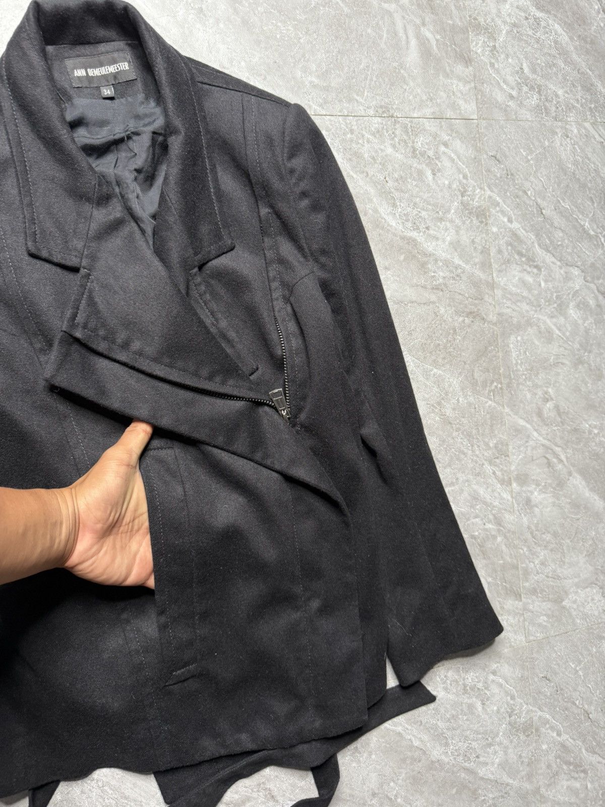 Ann Demeulemeester Ann demeulemeester Fleecewool Tie Jacket Size XXS / US 00 / IT 34 - 6 Thumbnail