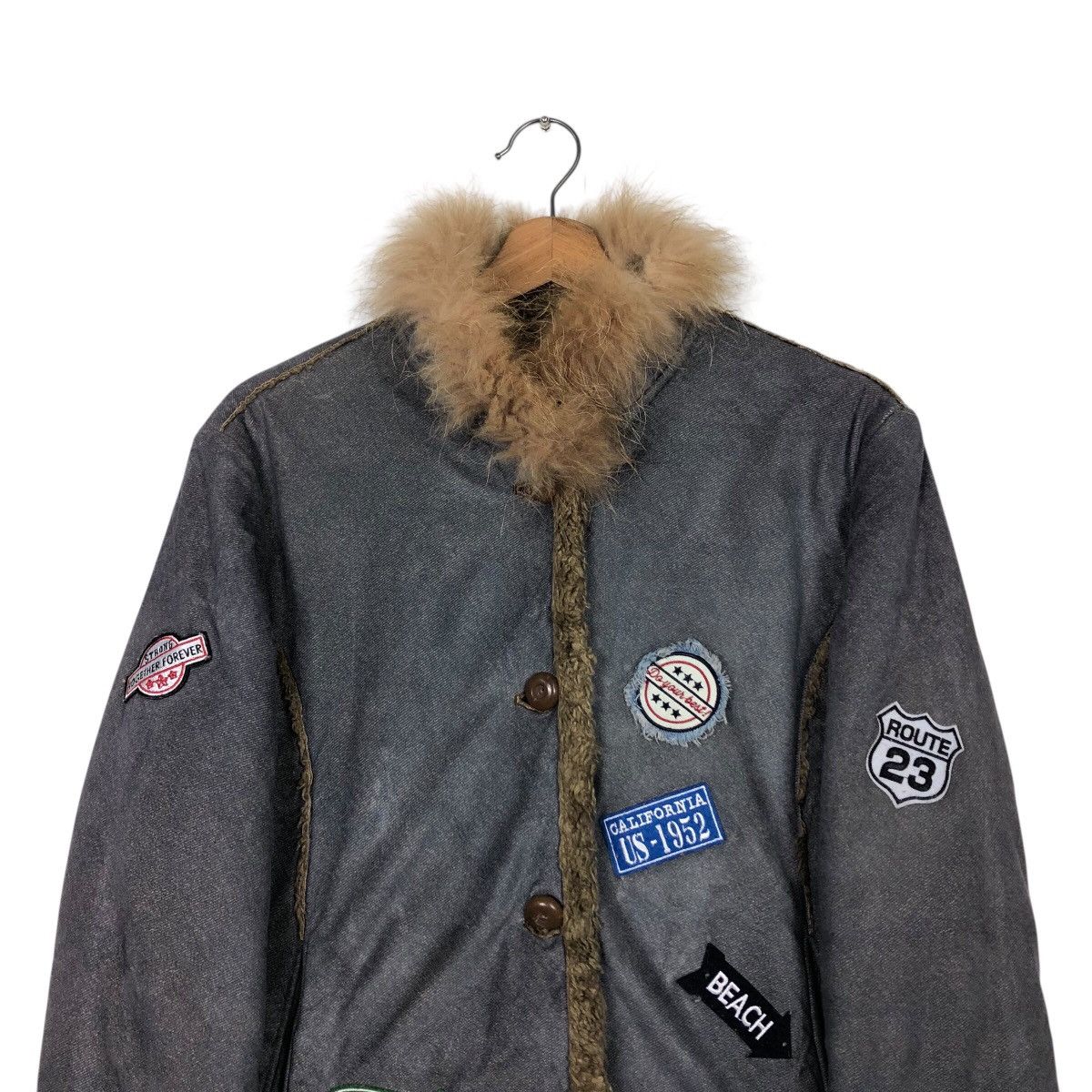 Japanese Brand Vintage Bignami Italy Shearling Patchwork Moto Jacket Size M / US 6-8 / IT 42-44 - 13 Thumbnail