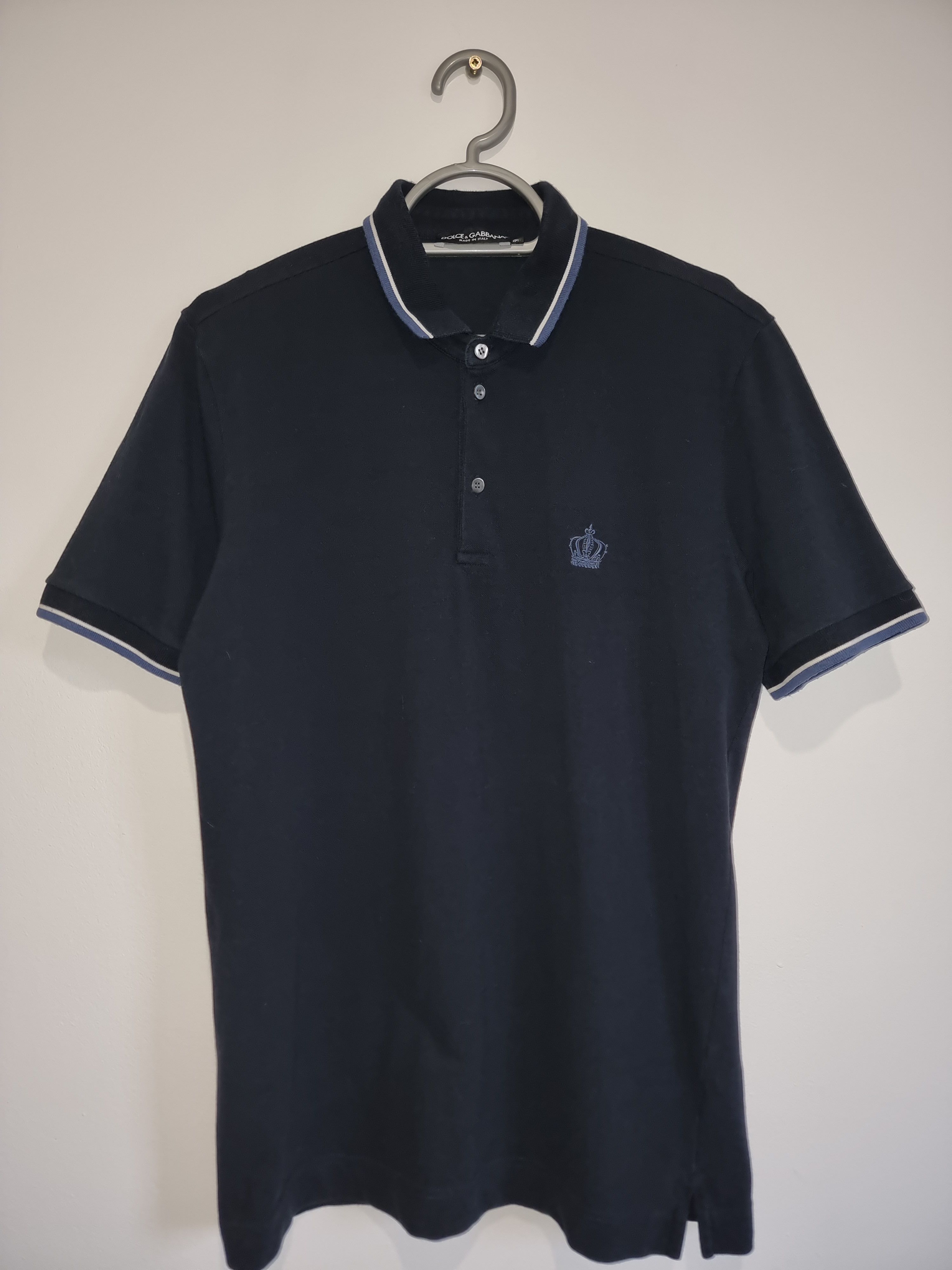 Dolce & Gabbana D&G Luxury Crown Logo Cotton Polo