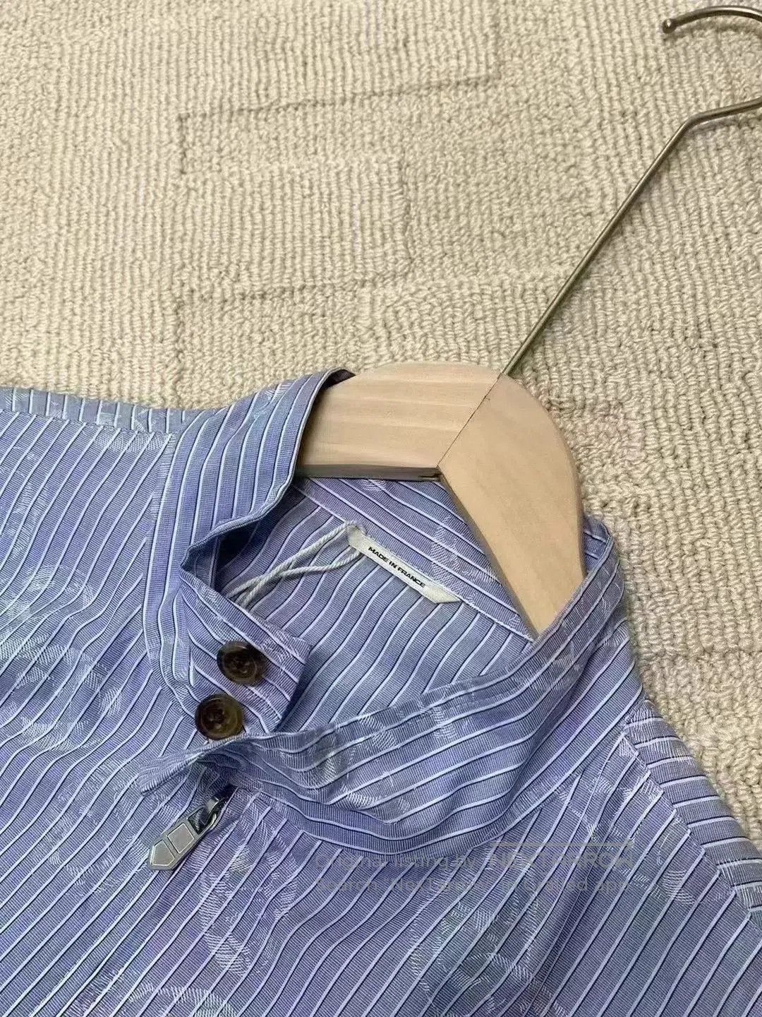 Hermes Blue Striped Patterned Light Jacket Size M. Size US M / EU 48-50 / 2 - 4 Thumbnail