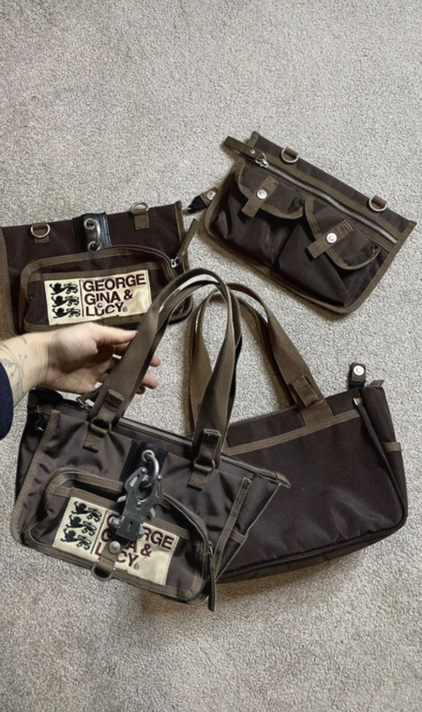 Pre-owned Avant Garde X If Six Was Nine George Gina & Lucy Bag Ggl Alyx Style Vintage Y2k Avantgarde In Dark Brown