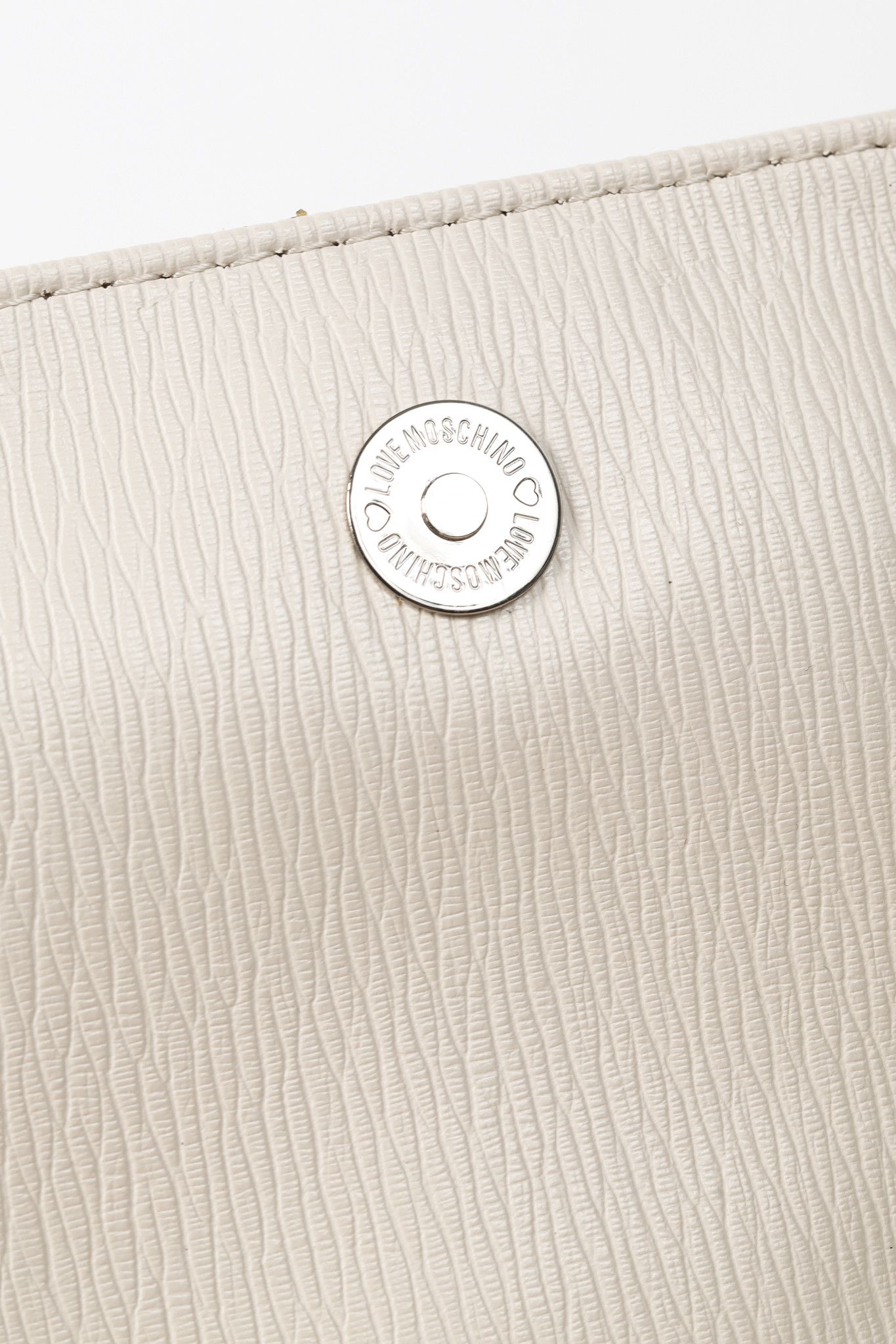 Love Moschino Love Moschino Cream Vegan-Leather Heart-Logo Shoulder Bag Size ONE SIZE - 10 Thumbnail