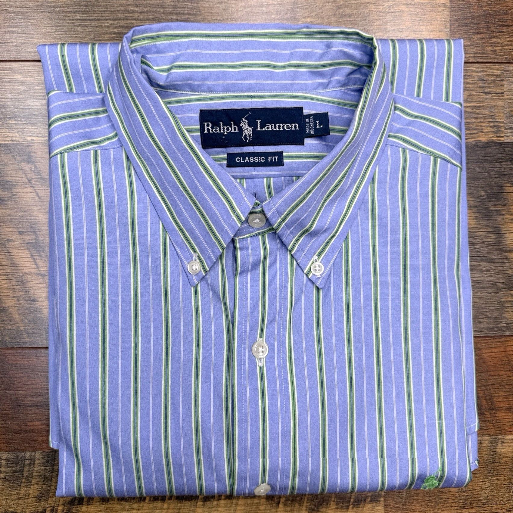 Ralph Lauren Ralph Lauren Classic Fit Shirt Mens Large Blue Green Striped Button-Up Size US L / EU 52-54 / 3 - 2 Thumbnail