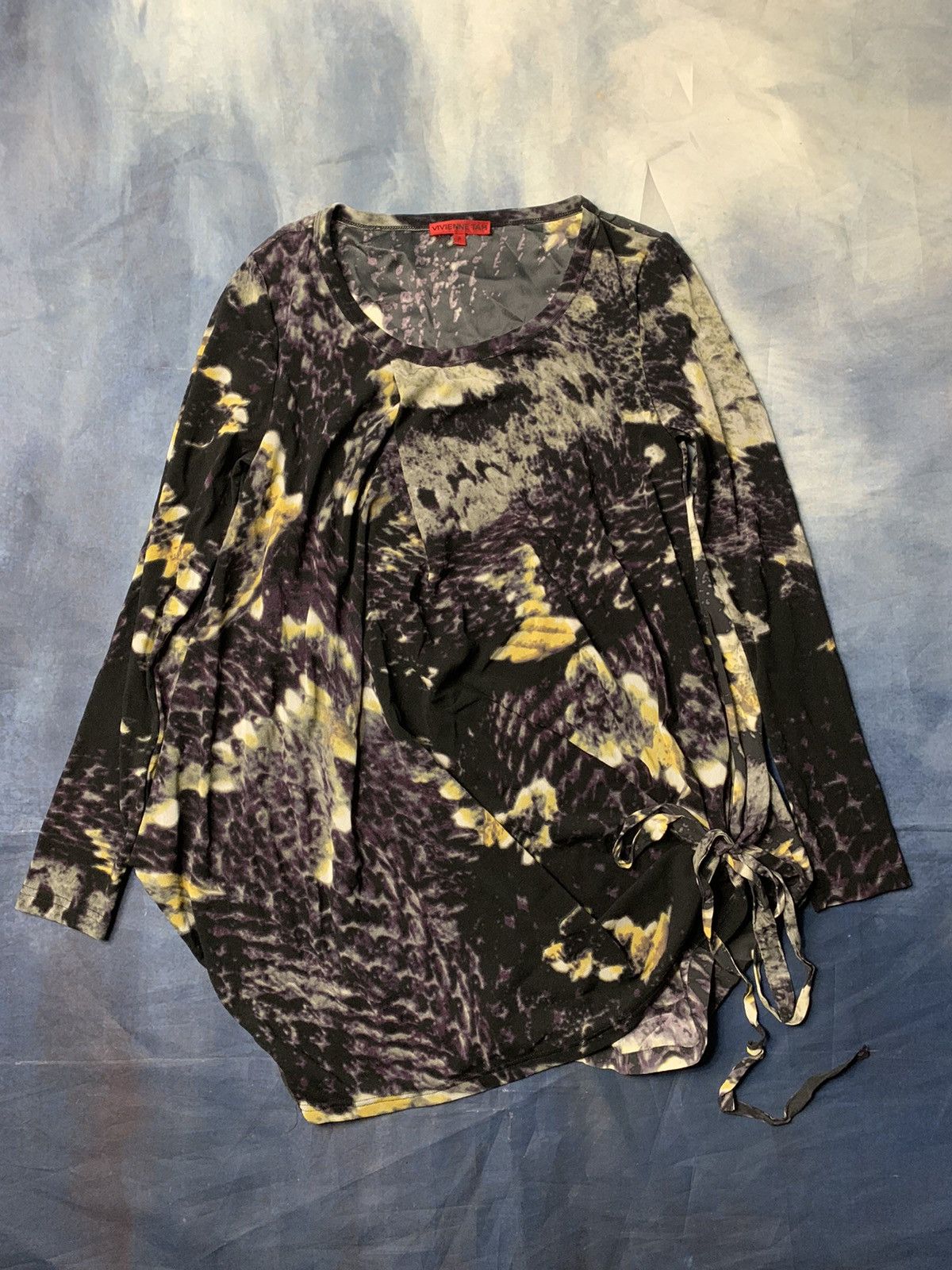 image of Vivienne Tam Tunic Snake Print Blouse in Black, Women's (Size Medium)