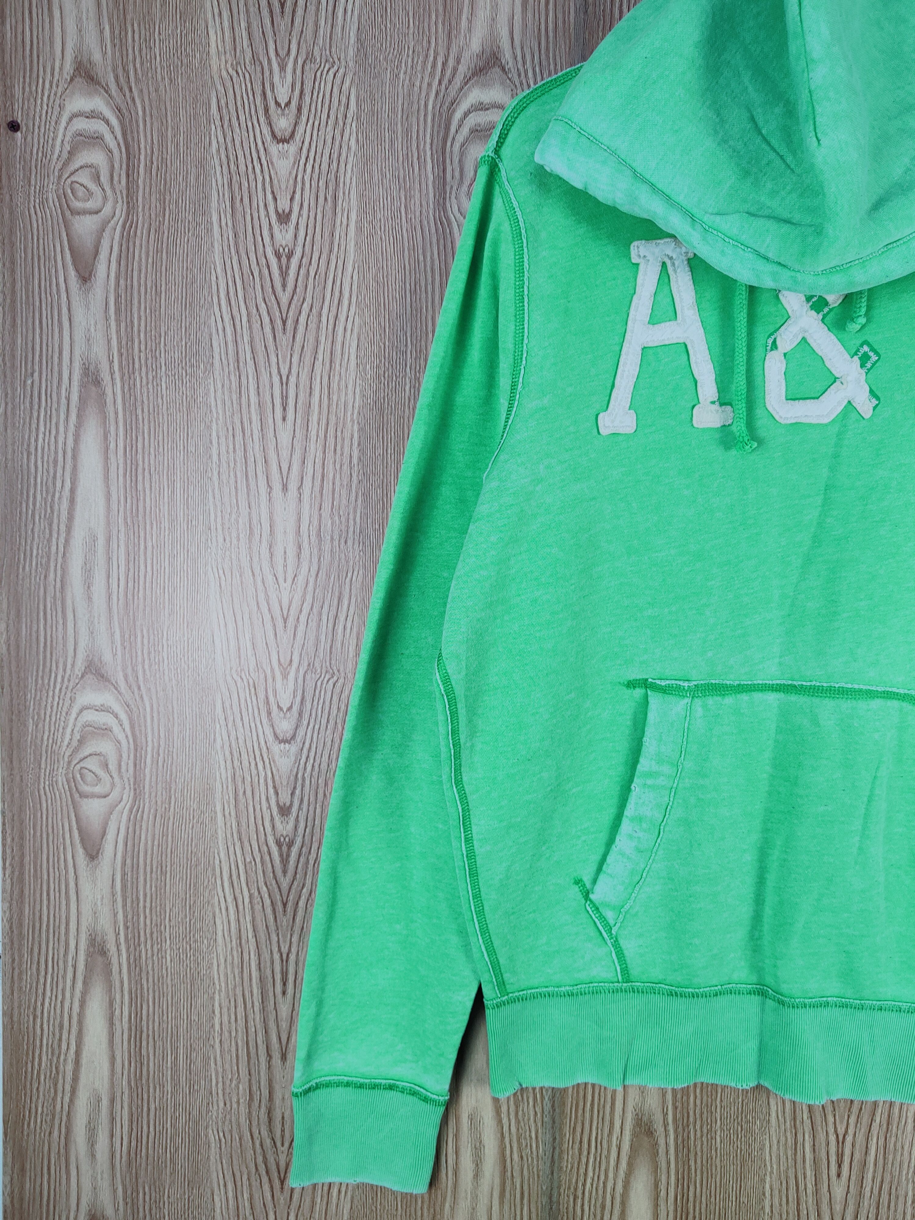 Abercrombie & Fitch × Vintage Abercrombie & Fitch Light Green Vintage Hoodie Sweatshirts Size US XXL / EU 58 / 5 - 4 Thumbnail