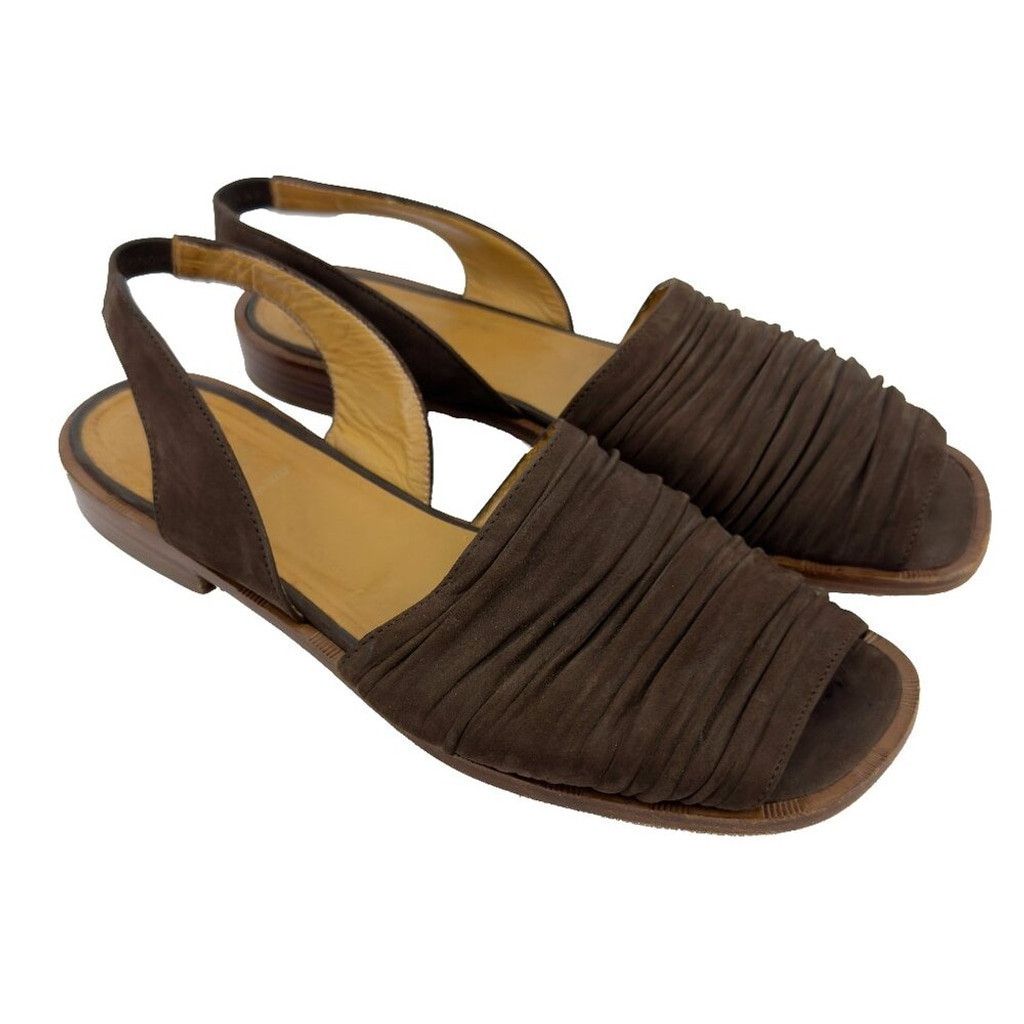 Carel Paris CAREL PARIS Luxury Brown Slingback Flat Lazy Sandals sz 41 Size US 11 / IT 41 - 1 Thumbnail