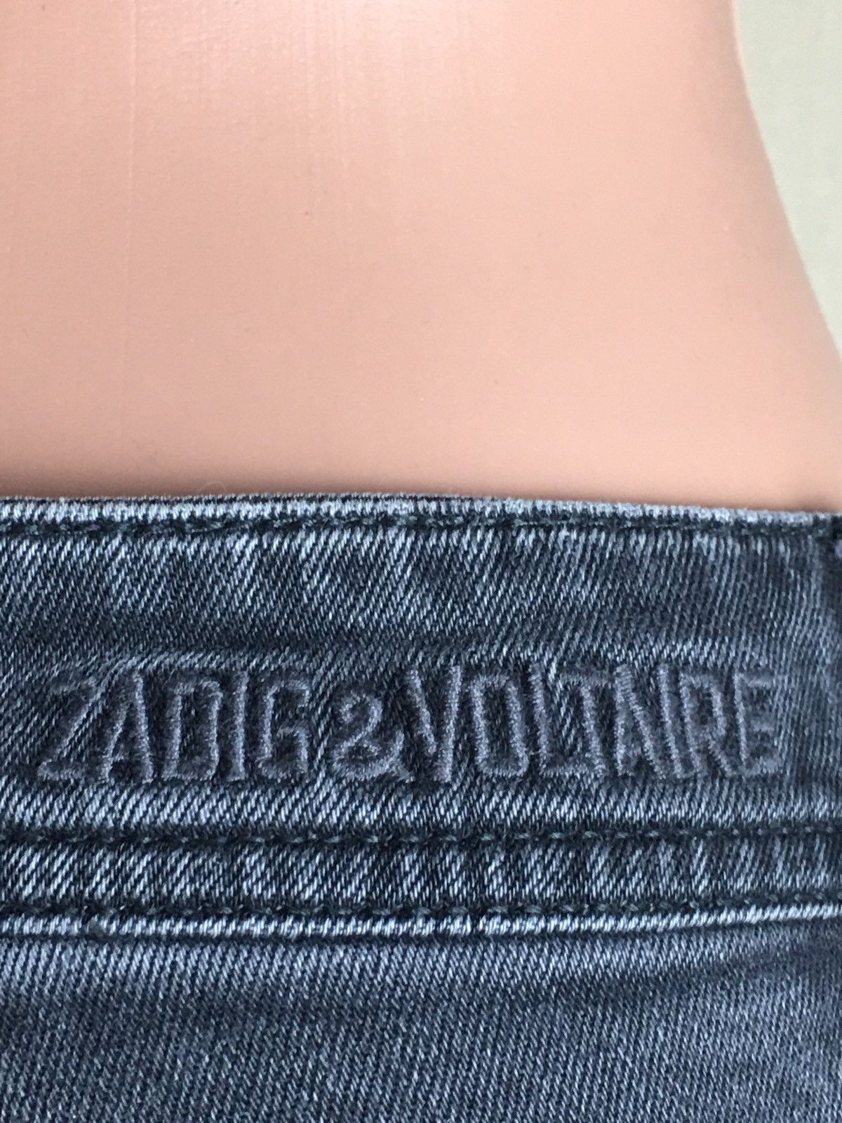 Zadig & Voltaire Zadig & Voltaire Grey Skull Logo Slim Jeans Pants XS Size 25" / US 0 / IT 36 - 10 Thumbnail