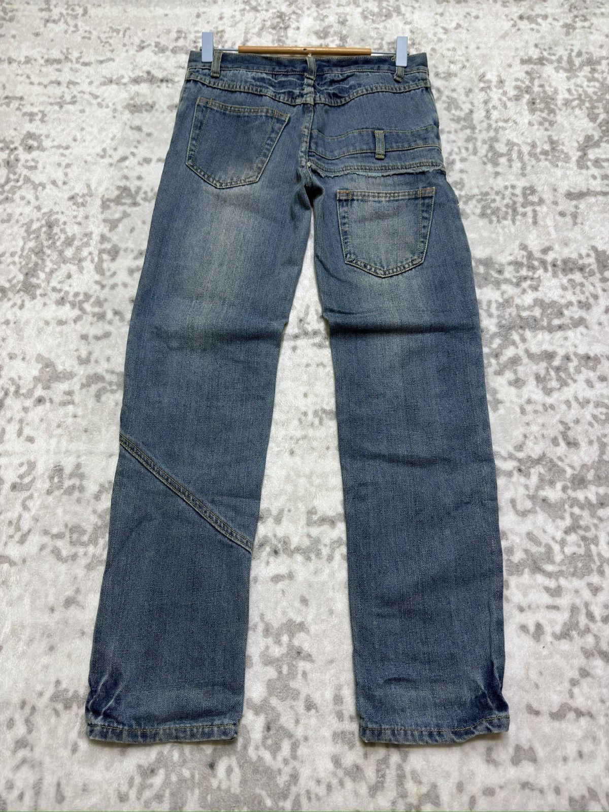 Japanese Brand Y2K Kiliwatch Paris Multipocket Patchwork Denim Jeans Size 28" / US 6 / IT 42 - 2 Thumbnail